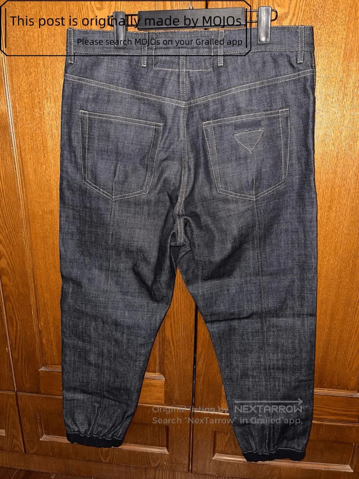 Prada Sz 32 Prada Back Pocket Logo Raw Denim mojos19471018. Size US 32 / EU 48 - 2 Thumbnail