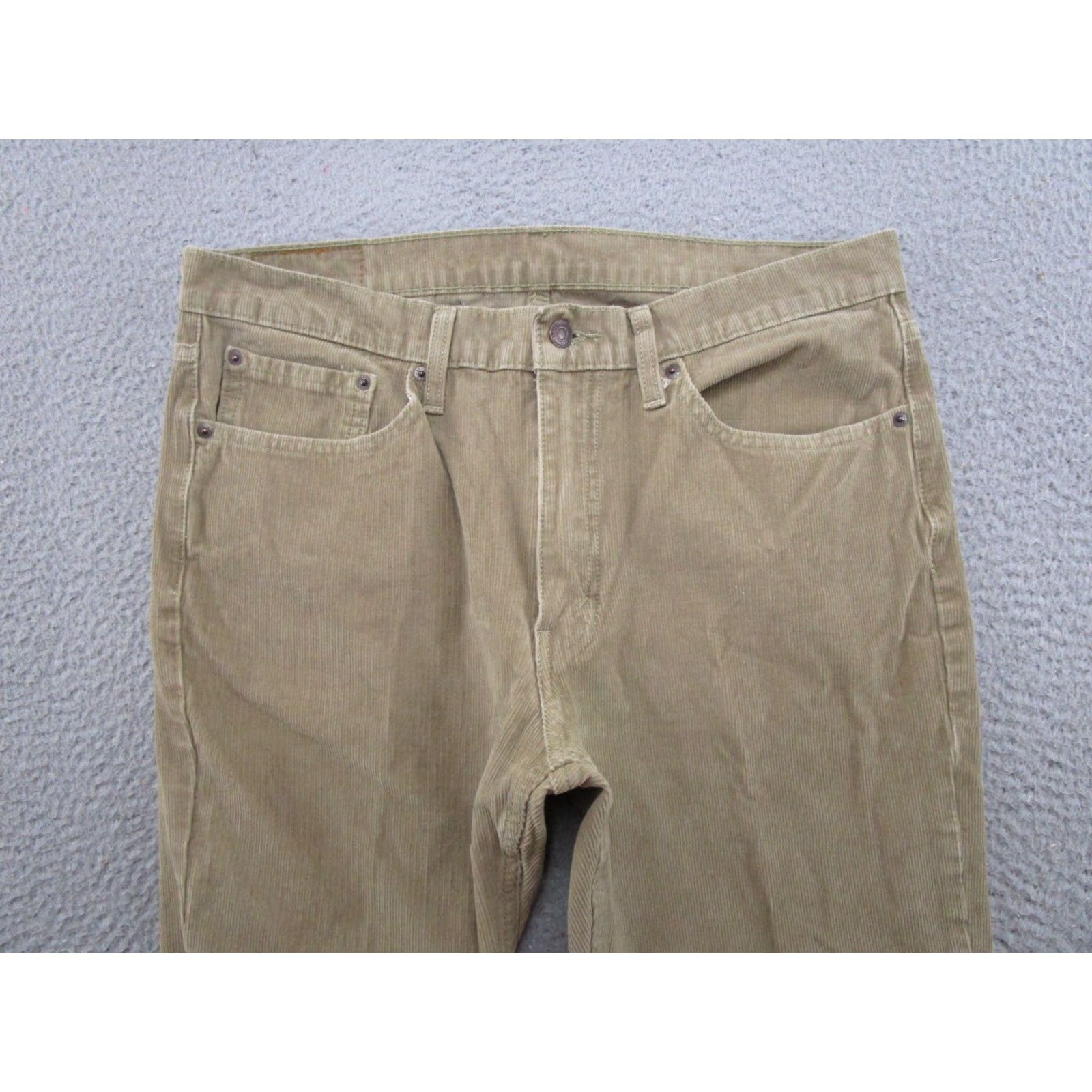 Levi's Levi's 514 Corduroy Pants Mens 36x32 Beige Khaki Straight Leg White Tab Casual 5-Pocket Levi's 500 Series Mens Pants Size US 36 / EU 52 - 4 Thumbnail