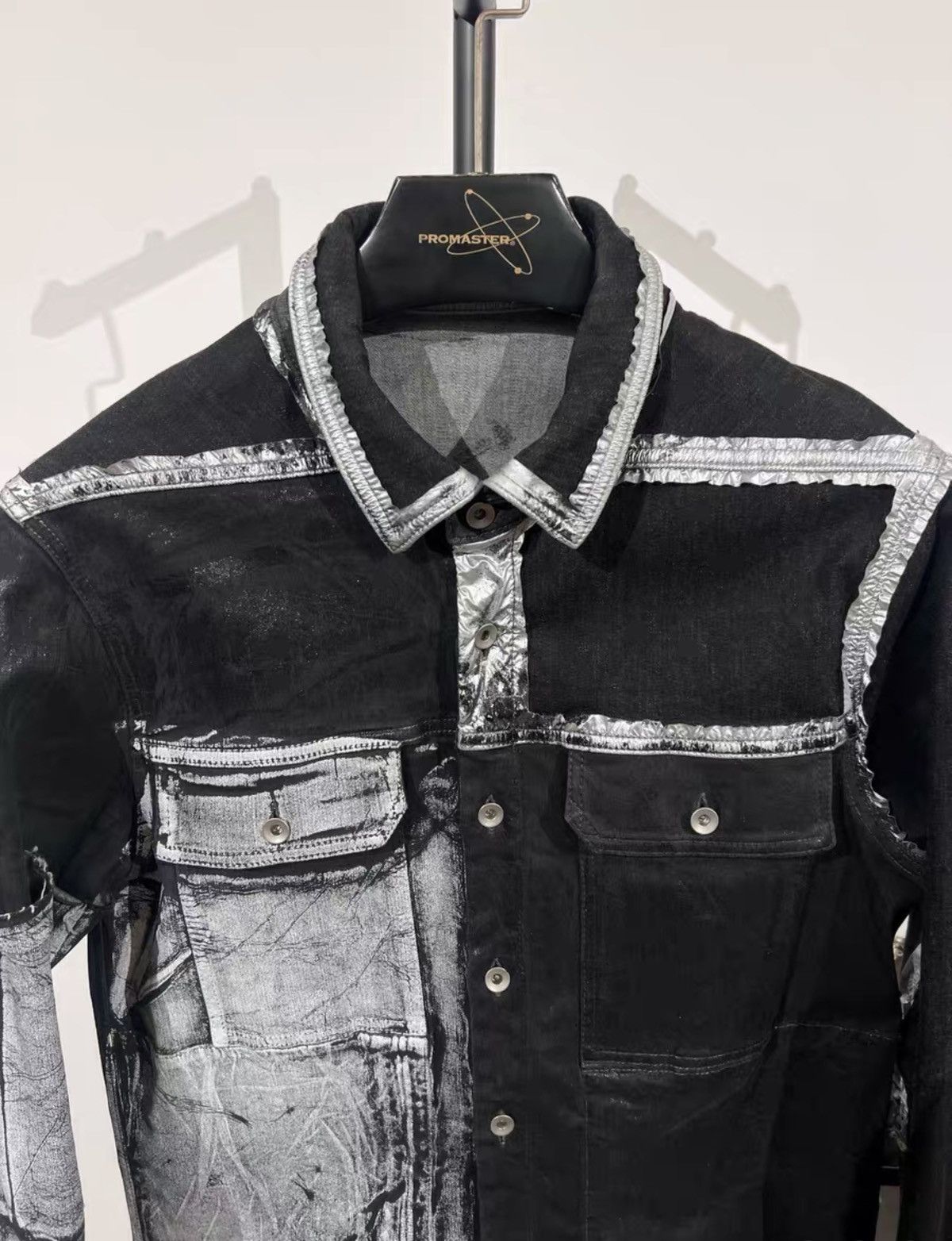 Rick Owens Rick Owens 2022 Worker Jacket Waxed Canvas & Denim Patchwork Size US M / EU 48-50 / 2 - 3 Thumbnail