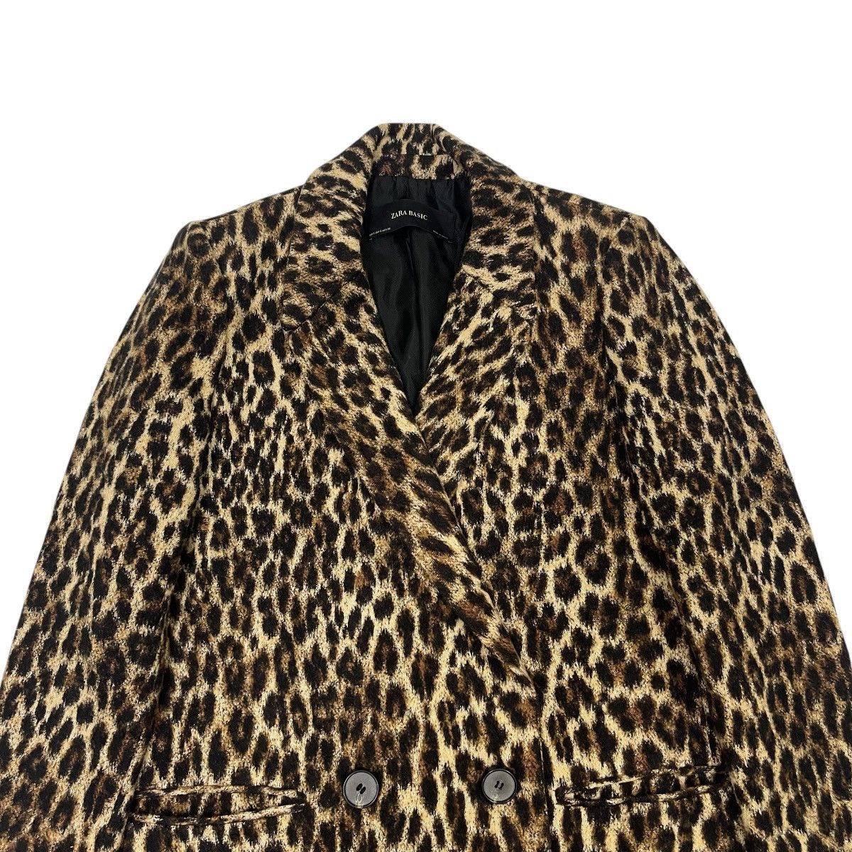 Zara 🔥Vintage Zara Leopard Wool Coat Jacket Size M / US 6-8 / IT 42-44 - 4 Thumbnail