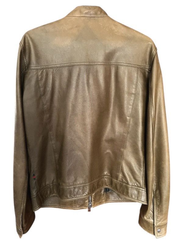 Gucci Olive Lambskin Cafe Racer Jacket, Late 2000s