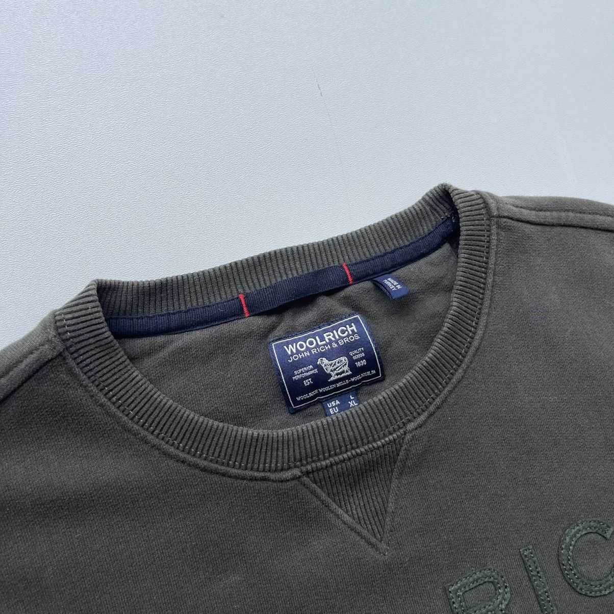Woolrich Woolen Mills Woolrich John Rich & Bros. Sweatshirt Big Logo Green Size US L / EU 52-54 / 3 - 8 Thumbnail