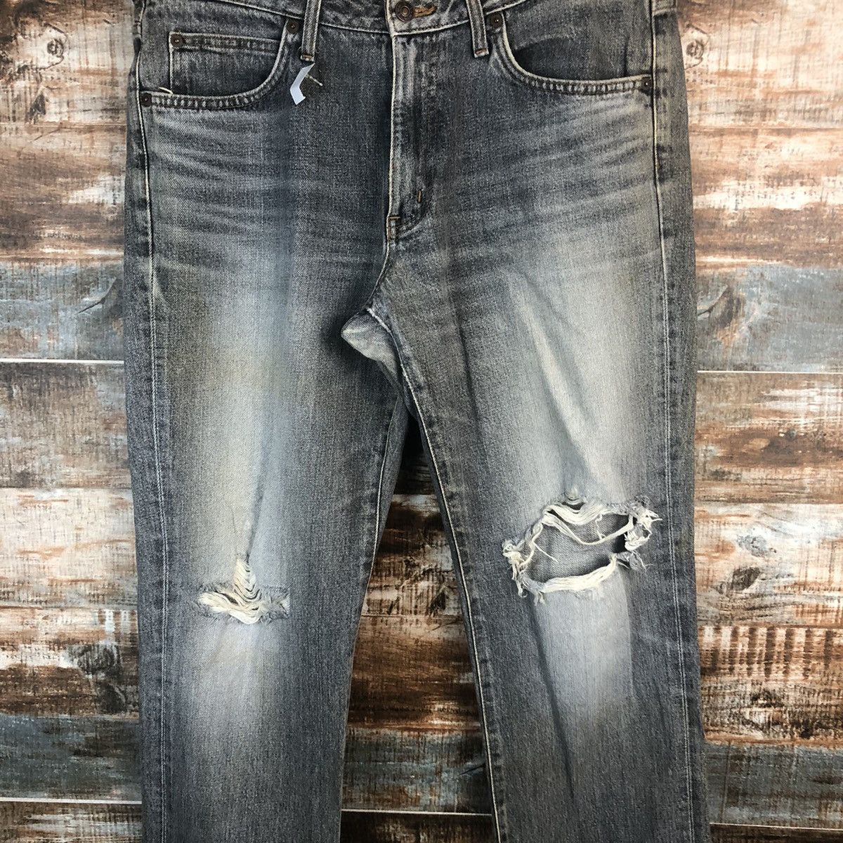 Edwin DL Edwin 503 Black Distressed Denim Pants #C278 Size US 34 / EU 50 - 5 Thumbnail