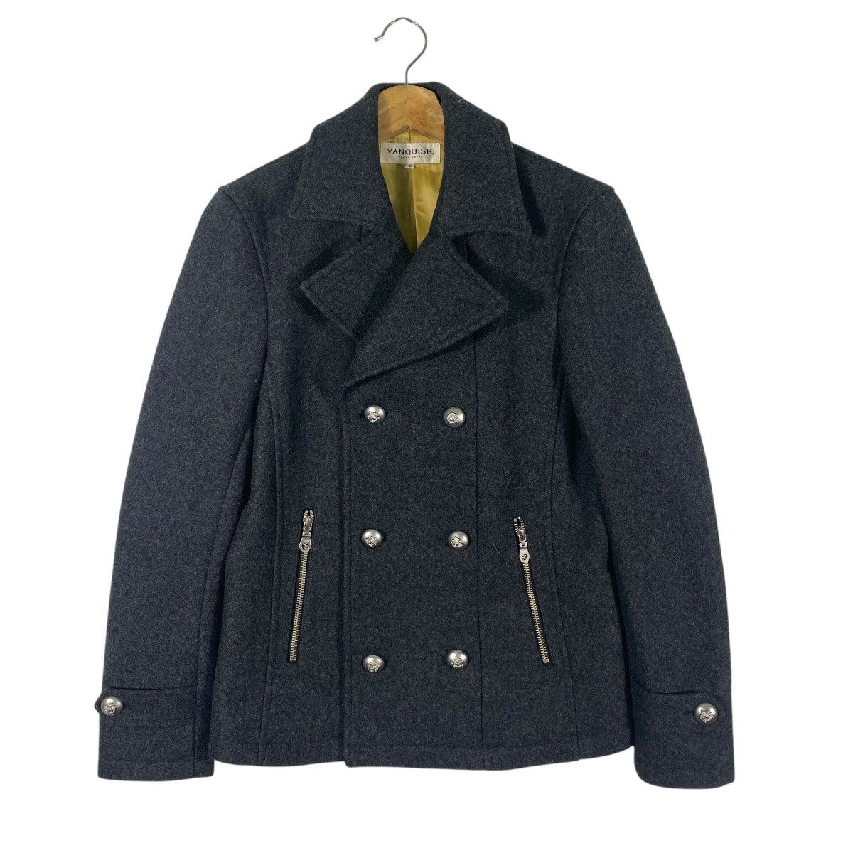Vanquish Vintage Vanquish PeaCoat Short Coat Melton Double Coat Size US S / EU 44-46 / 1 - 1 Thumbnail