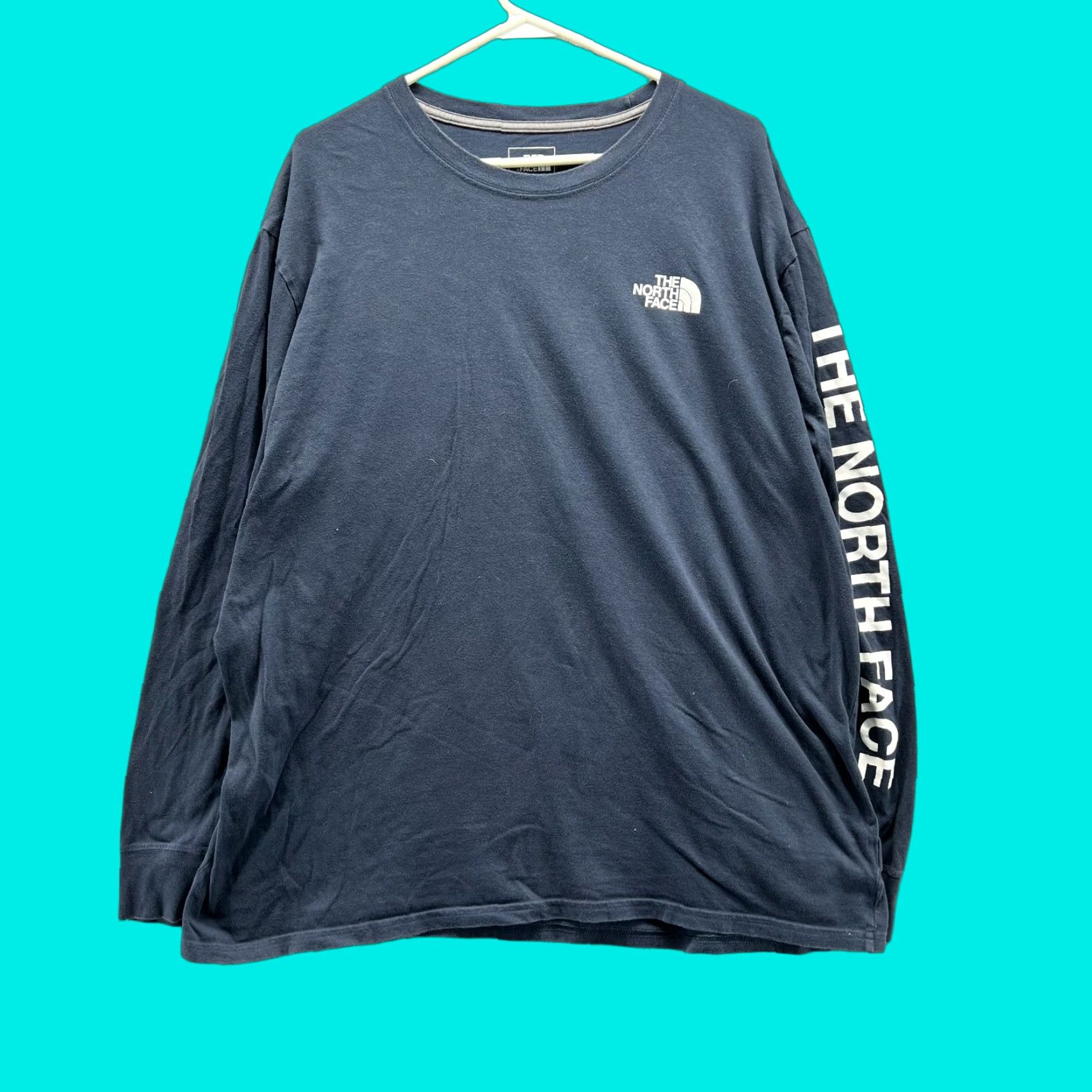 The North Face The North Face Shirt Men 2XL Blue Crew Neck Long Sleeve T-Shirt Logo Casual All Seasons Regular Fit Men Size US XXL / EU 58 / 5 - 1 Thumbnail