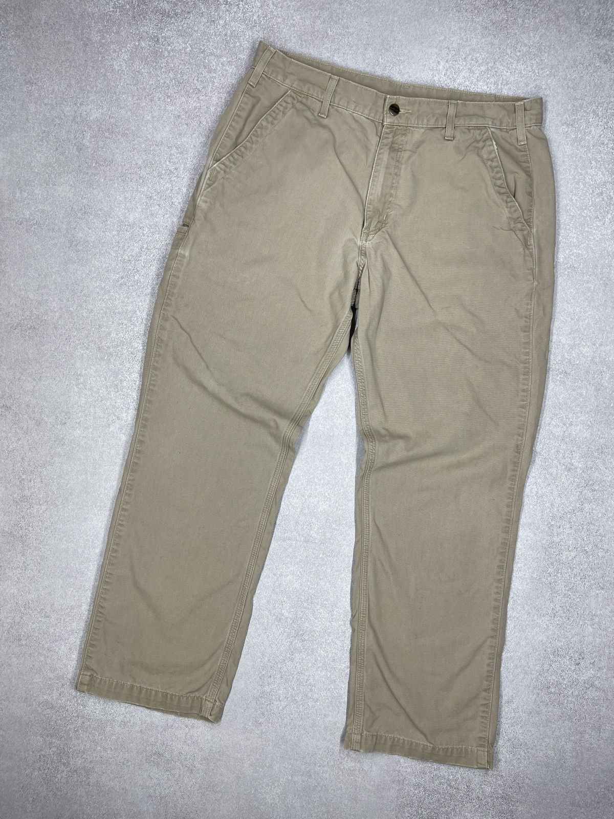 Carhartt Vintage Carhartt WIP Canvas Pants Relaxed Fit Beige Y2K Size US 36 / EU 52 - 7 Thumbnail