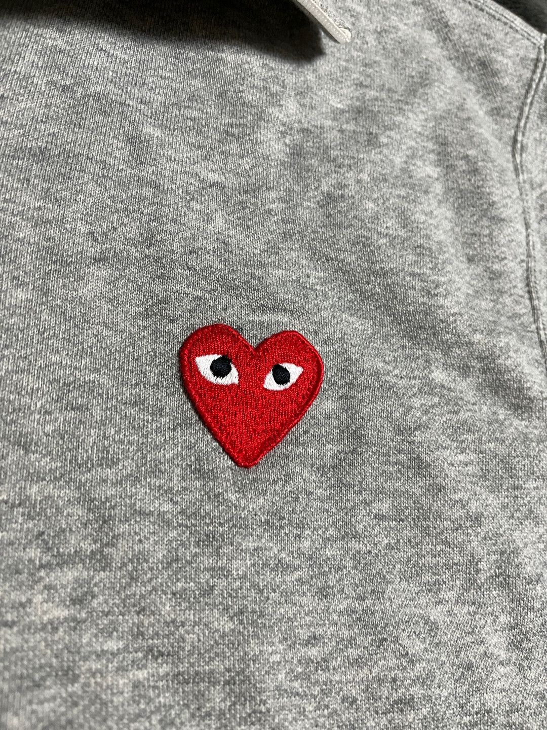 Comme des Garcons PLAY Logo zip up sweatshirt gray Size US M / EU 48-50 / 2 - 2 Thumbnail