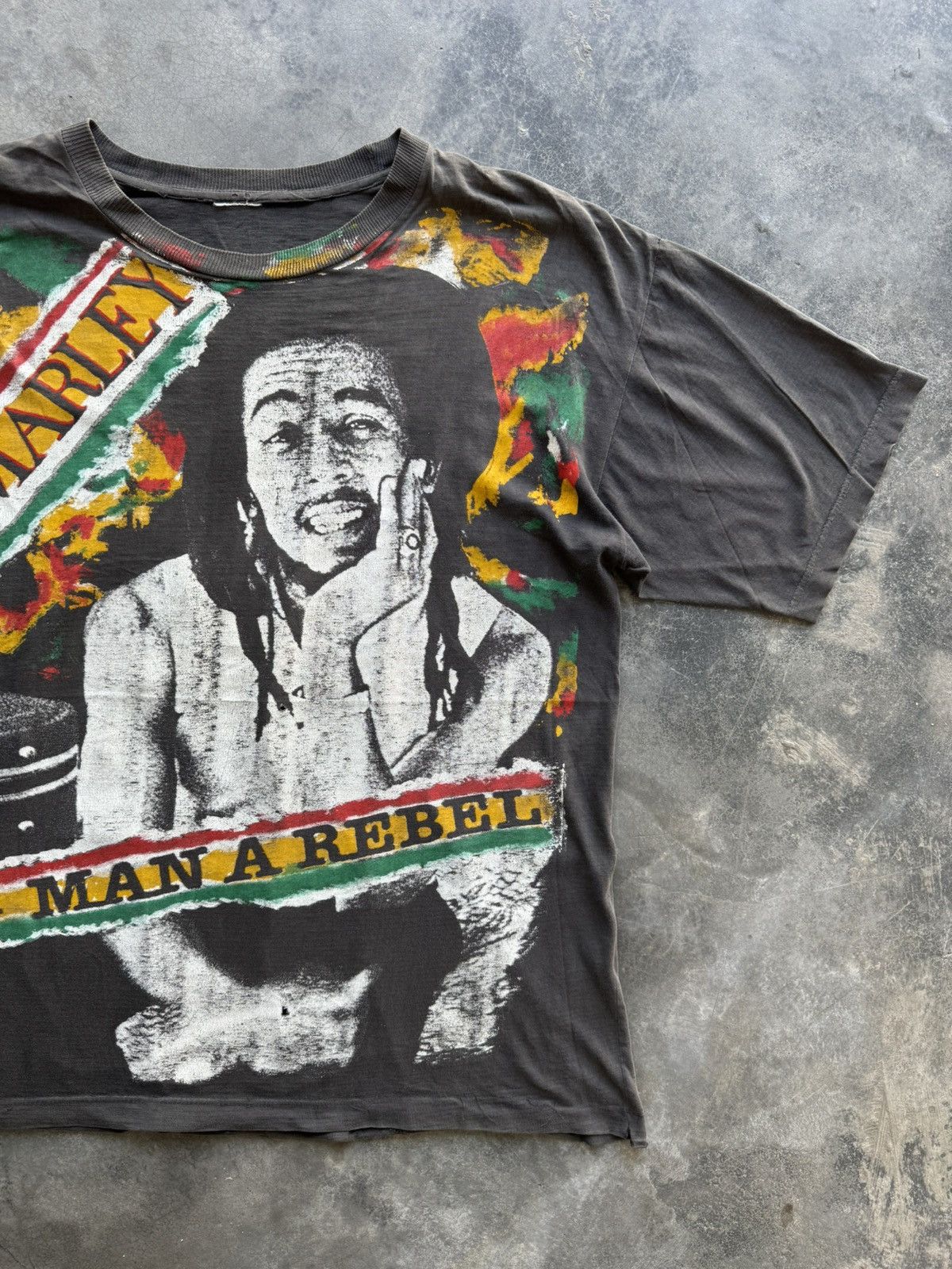 Bob Marley RARE 🔥 Vintage 90’s Distressed Bob Marley Tuff Gong Rap tees Size US XL / EU 56 / 4 - 3 Thumbnail