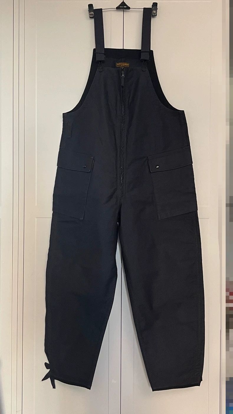 Freewheelers FREEWHEELERSDark blue N1 fabric fly suspenders pants 2503-N Size US 34 / EU 50 - 1 Thumbnail