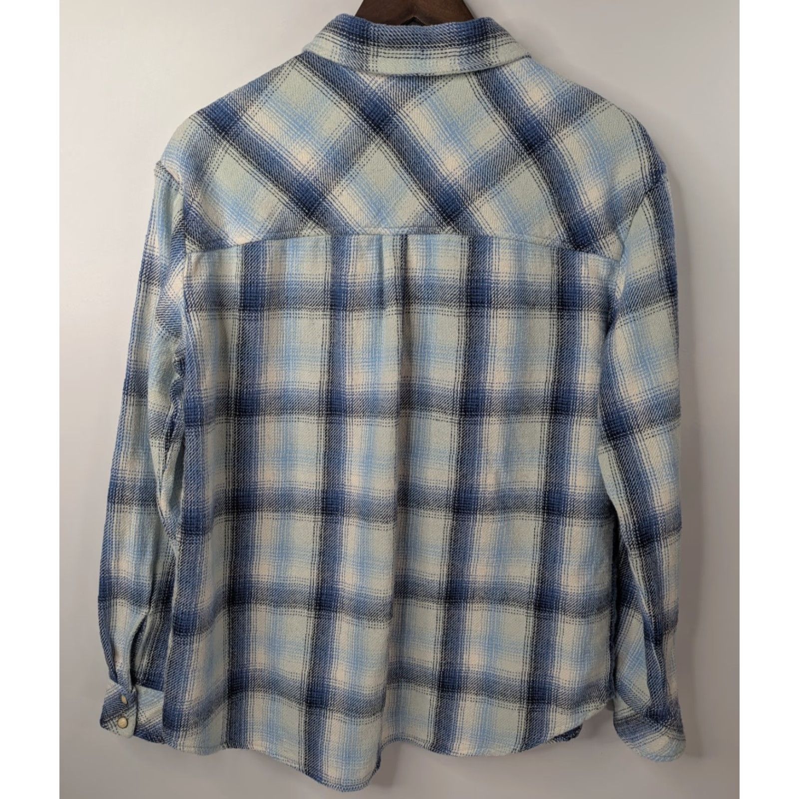 Vintage Idyllwind Miranda Lambert Plaid Flannel Shirt Womens L Blue Western Casual Business Party/Cocktail Travel Workwear Wom en? Size L / US 10 / IT 46 - 4 Thumbnail