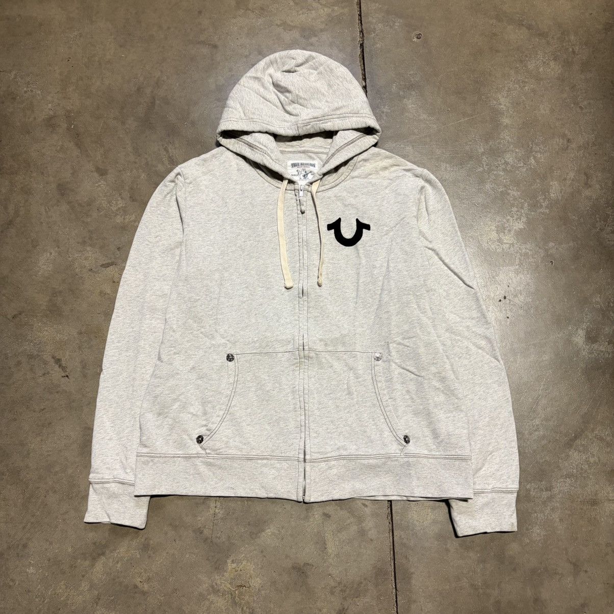 True Religion Vintage True Religion Zip Up Hoodie Sweatshirt Buddha Logo Size US XXL / EU 58 / 5 - 5 Thumbnail