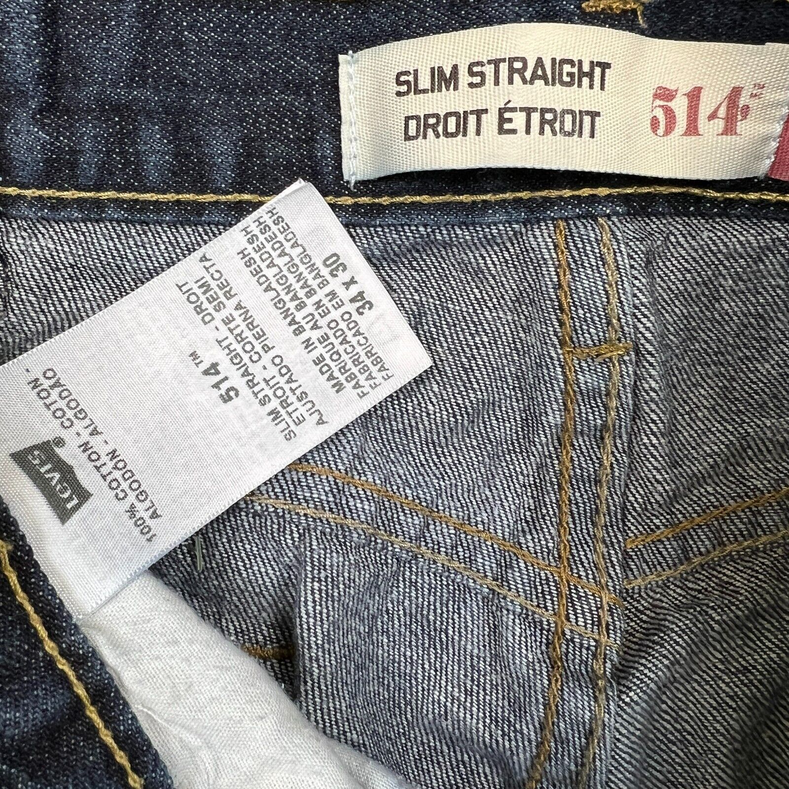 Levi's × Vintage Levi's 514 Jeans 34x30 Slim Straight Leg American Denim Pant Size US 34 / EU 50 - 6 Thumbnail
