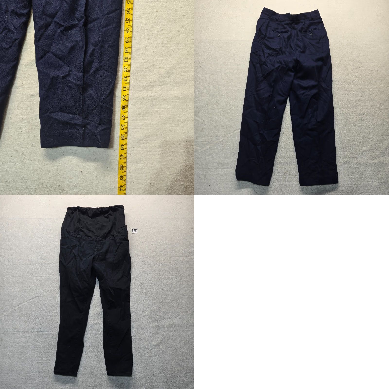 Lands' End Lands' End Pants Navy Blue 100% Wool Traditional Fit Women Size 6 Solid Front Chino Wool Pants Womens 90s Style, Casual, Regular Fit Size 28" / US 6 / IT 42 - 8 Thumbnail