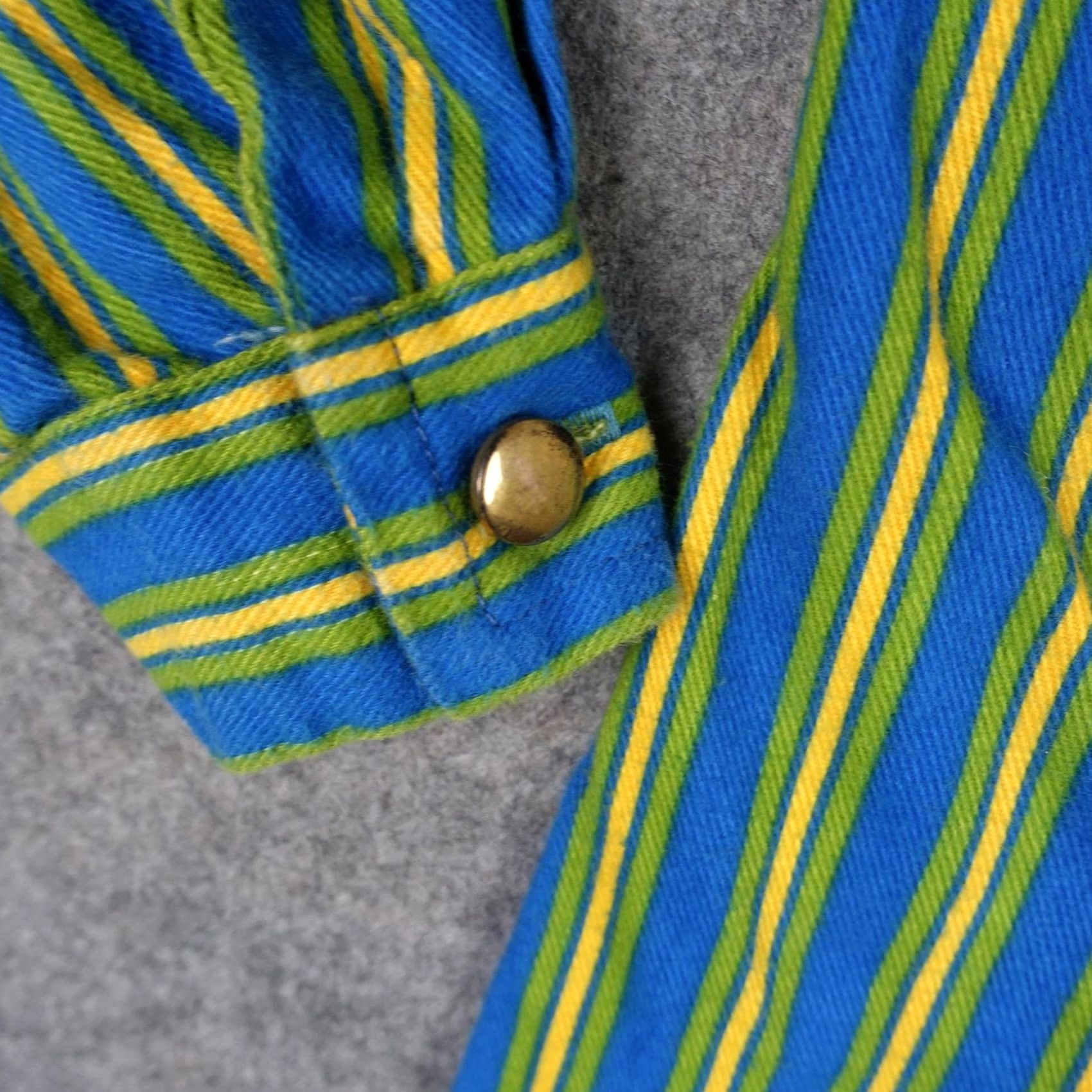 Vintage VINTAGE Fritzi Of California Jumpsuit Shirt Dress Striped 70s Womens M Blue Size 32" / US 10 / IT 46 - 7 Thumbnail
