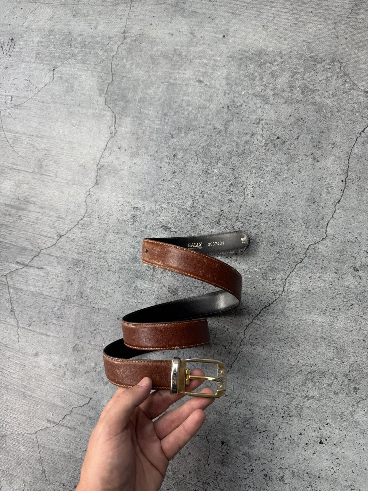 Bally Y2K BALLY LEATHER BELT PUNK ROCK CHROME HEARTS CARTIER Size ONE SIZE - 1 Thumbnail