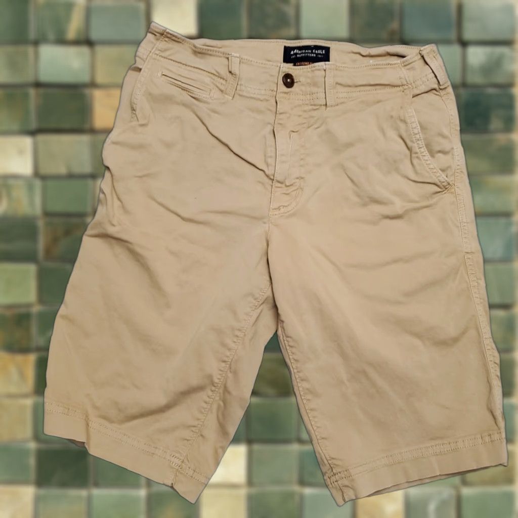 American Eagle Outfitters American Eagle Outfitters Shorts Mens 28 Brown Chino Extreme Flex Stretch Twill Size US 28 / EU 44 - 1 Thumbnail