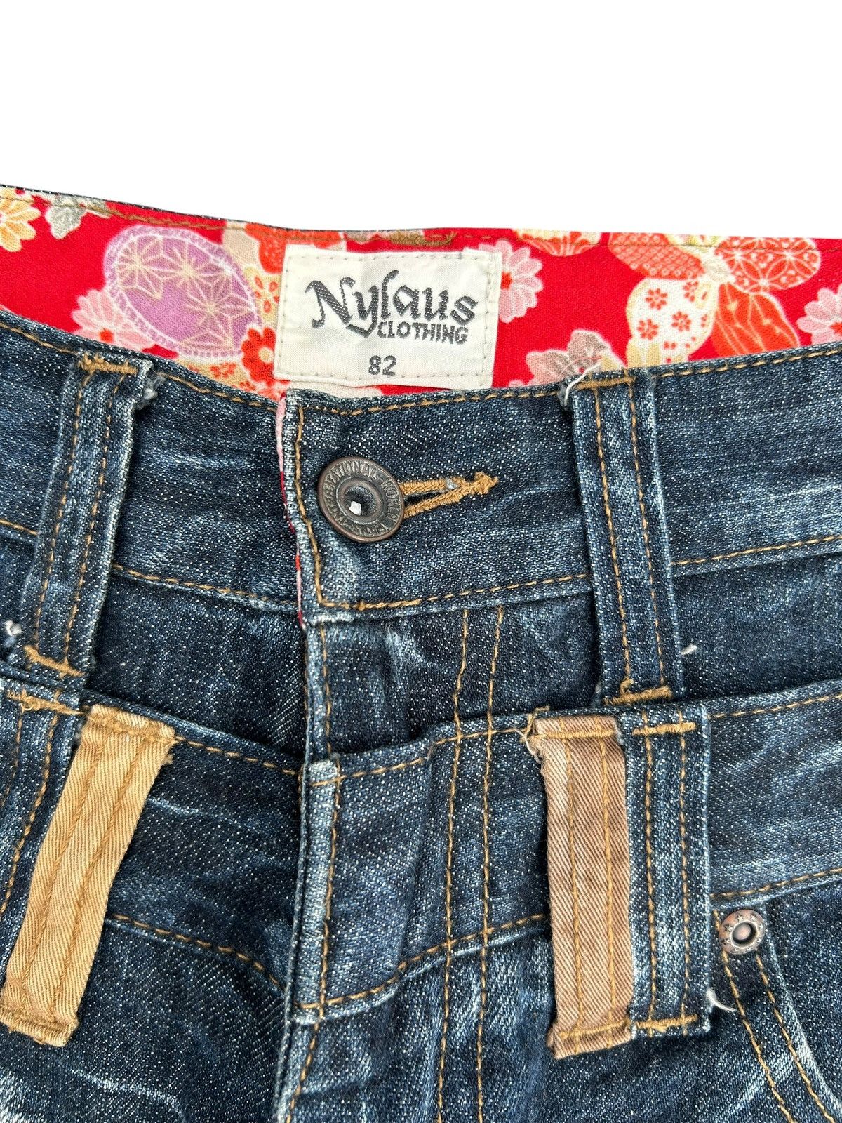 Kapital Nylaus Double Waist Japanese Punk Distressed Denim Jeans Size US 32 / EU 48 - 5 Thumbnail