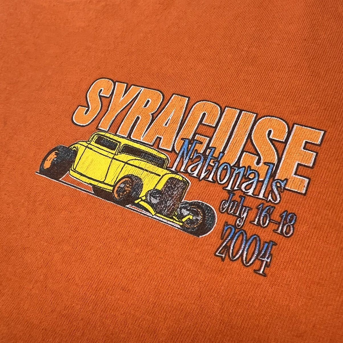 Gildan × Vintage Car Tee Shirt Orange Hot Rod Custom Auto Graphic Y2K Size US XL / EU 56 / 4 - 6 Thumbnail