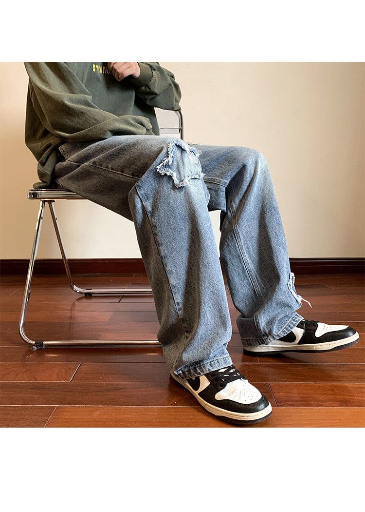 Japanese Brand Men's loose straight leg casual high street jeans Size US 32 / EU 48 - 4 Thumbnail