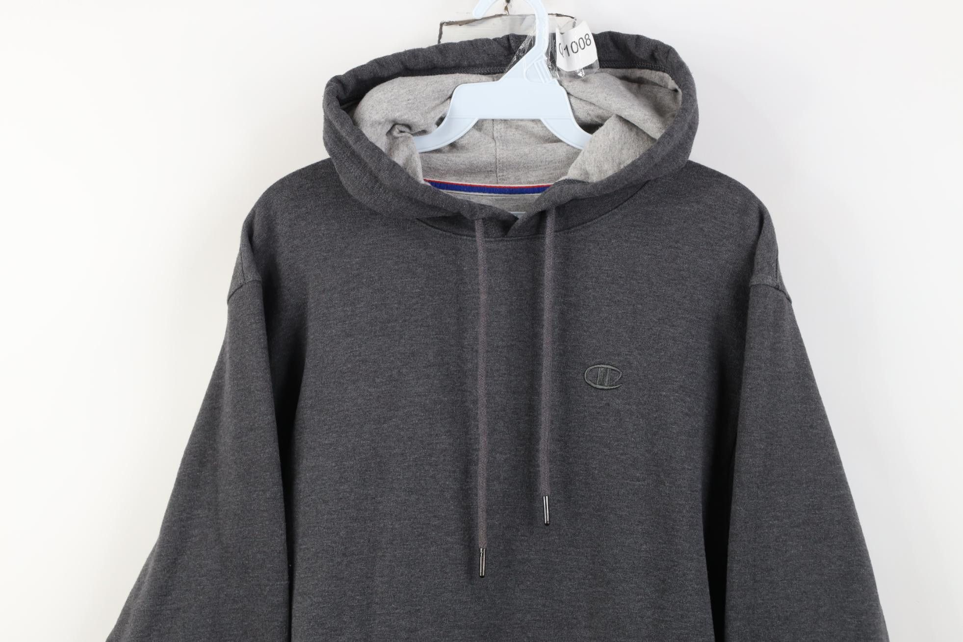 Champion Vintage Y2K Champion Monochrome Logo Hoodie Sweatshirt Gray Size US S / EU 44-46 / 1 - 2 Thumbnail