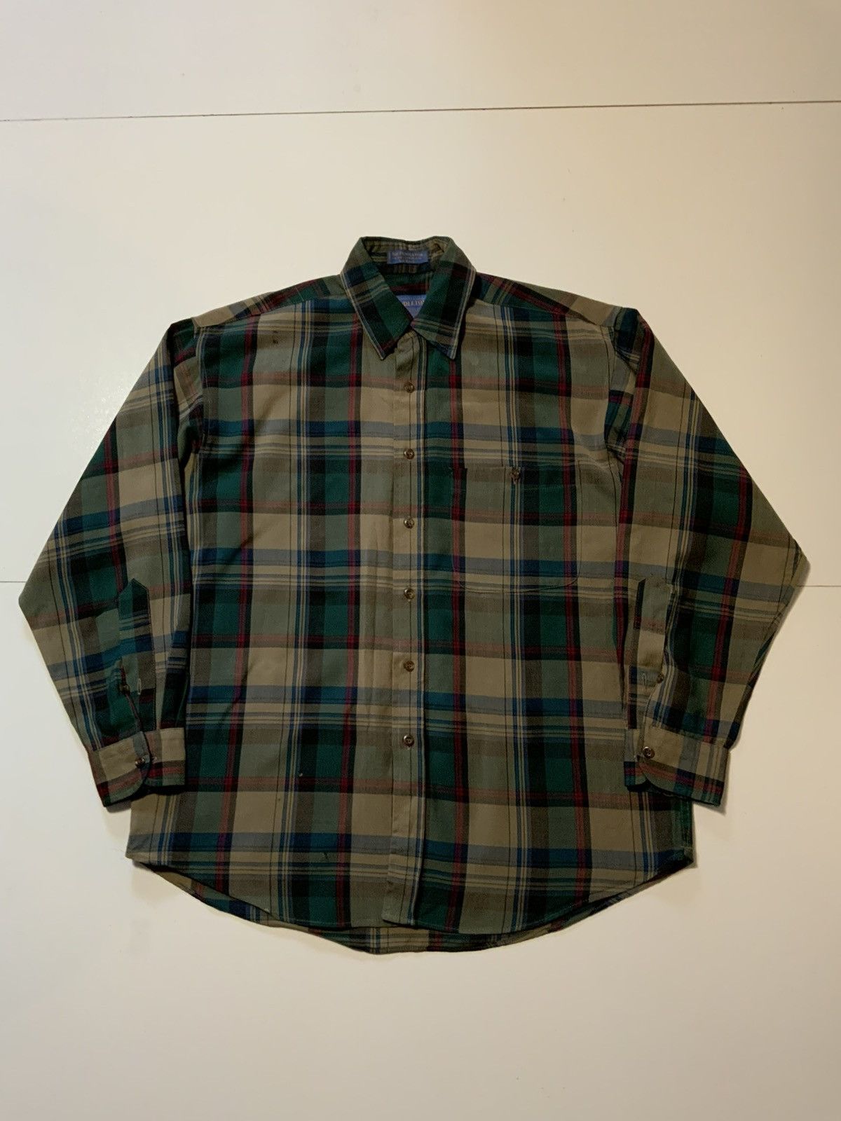 Pendleton Sir Pendleton Worsted Wool Check Plaid L/S Button Shirt Size US M / EU 48-50 / 2 - 1 Thumbnail