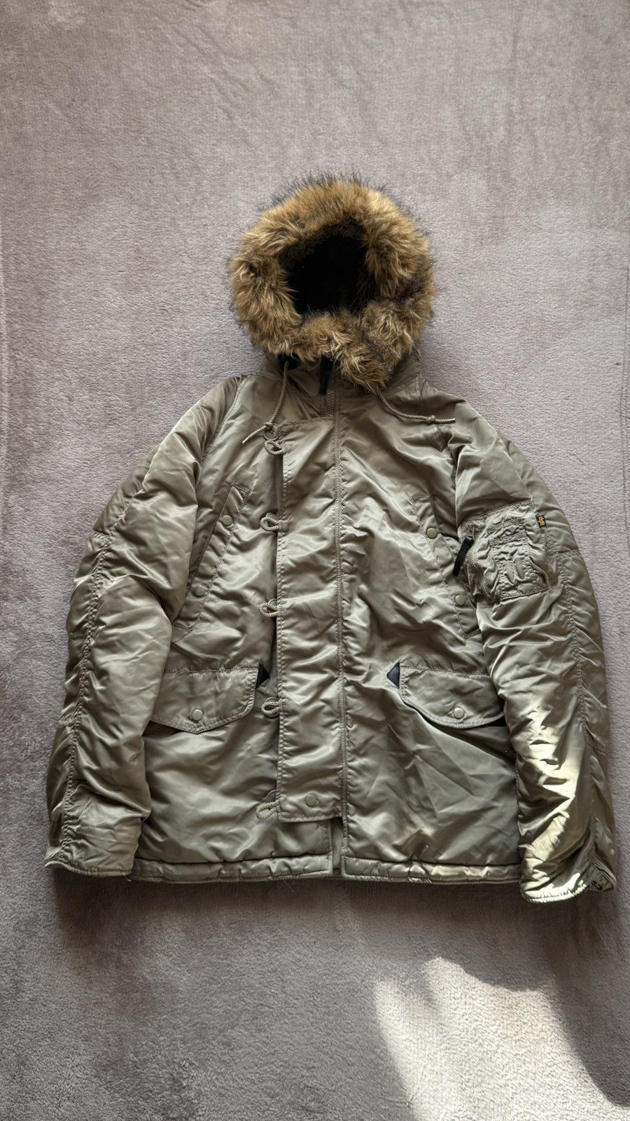 Alpha Industries N-3B Military Y2K Fur Jacket n2b lgb goa Ifsixwasnine Size US S / EU 44-46 / 1 - 2 Thumbnail
