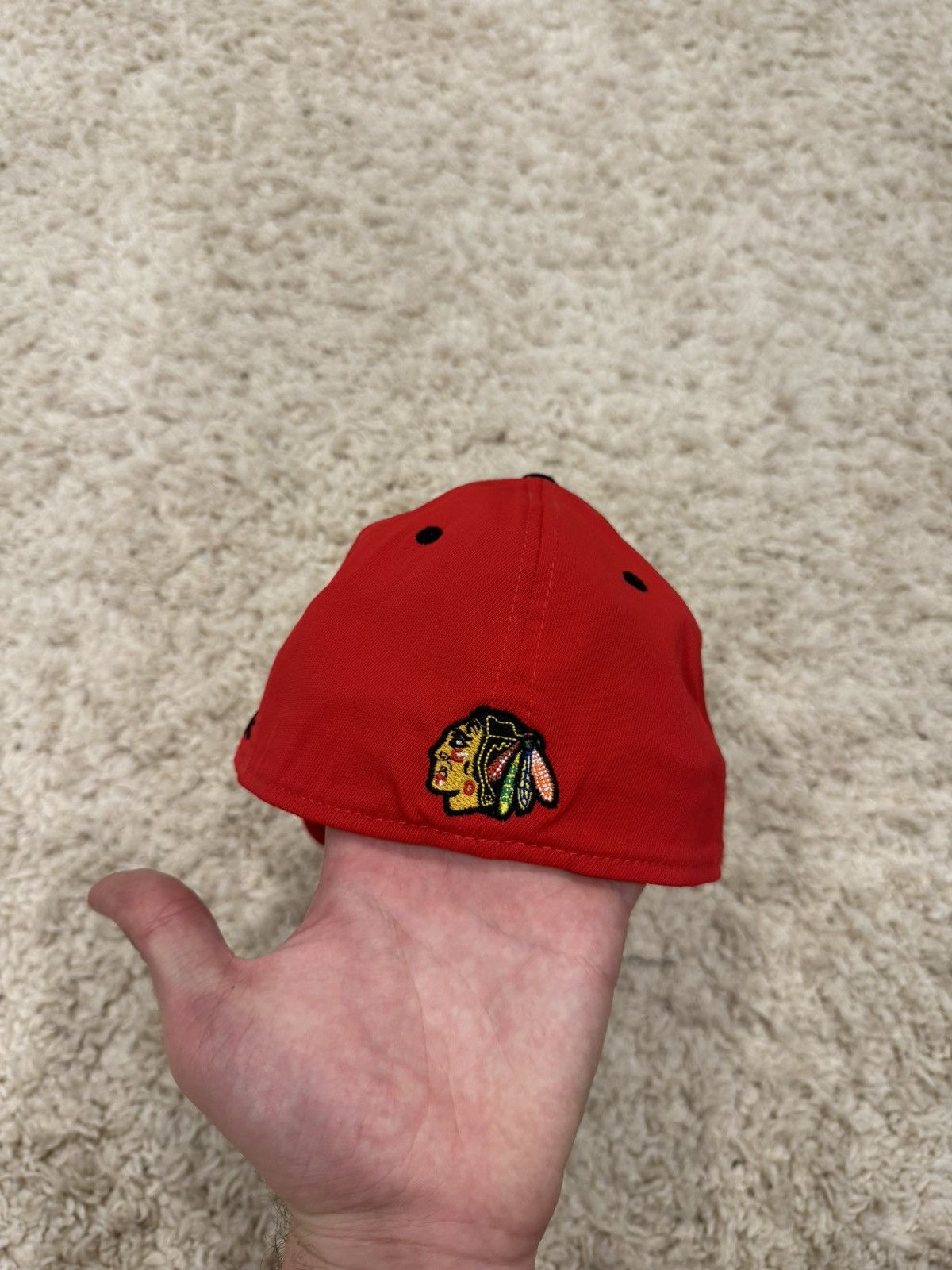 Reebok Vintage Reebok NHL Chicago Blackhawks Cap Red Size ONE SIZE - 3 Thumbnail
