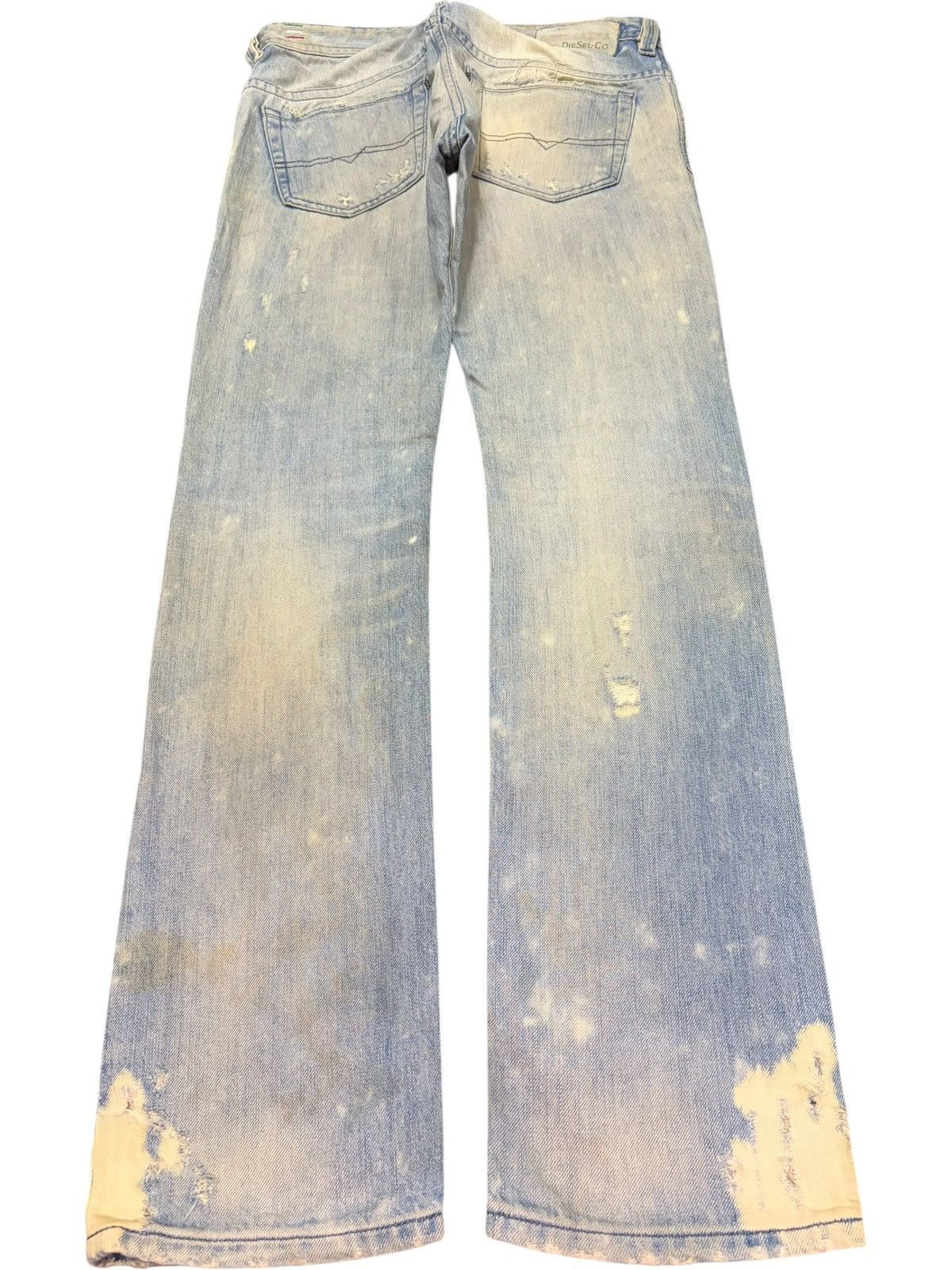 Diesel Vintage Italy Diesel Thavar Bleached Distressed Jeans Size US 31 - 2 Thumbnail