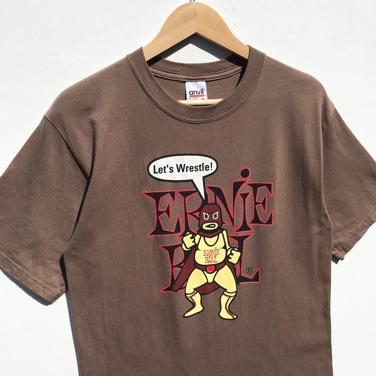 Vintage Vintage 90s Ernie Ball Let’s Wrestle Shirt Size US S / EU 44-46 / 1 - 4 Thumbnail
