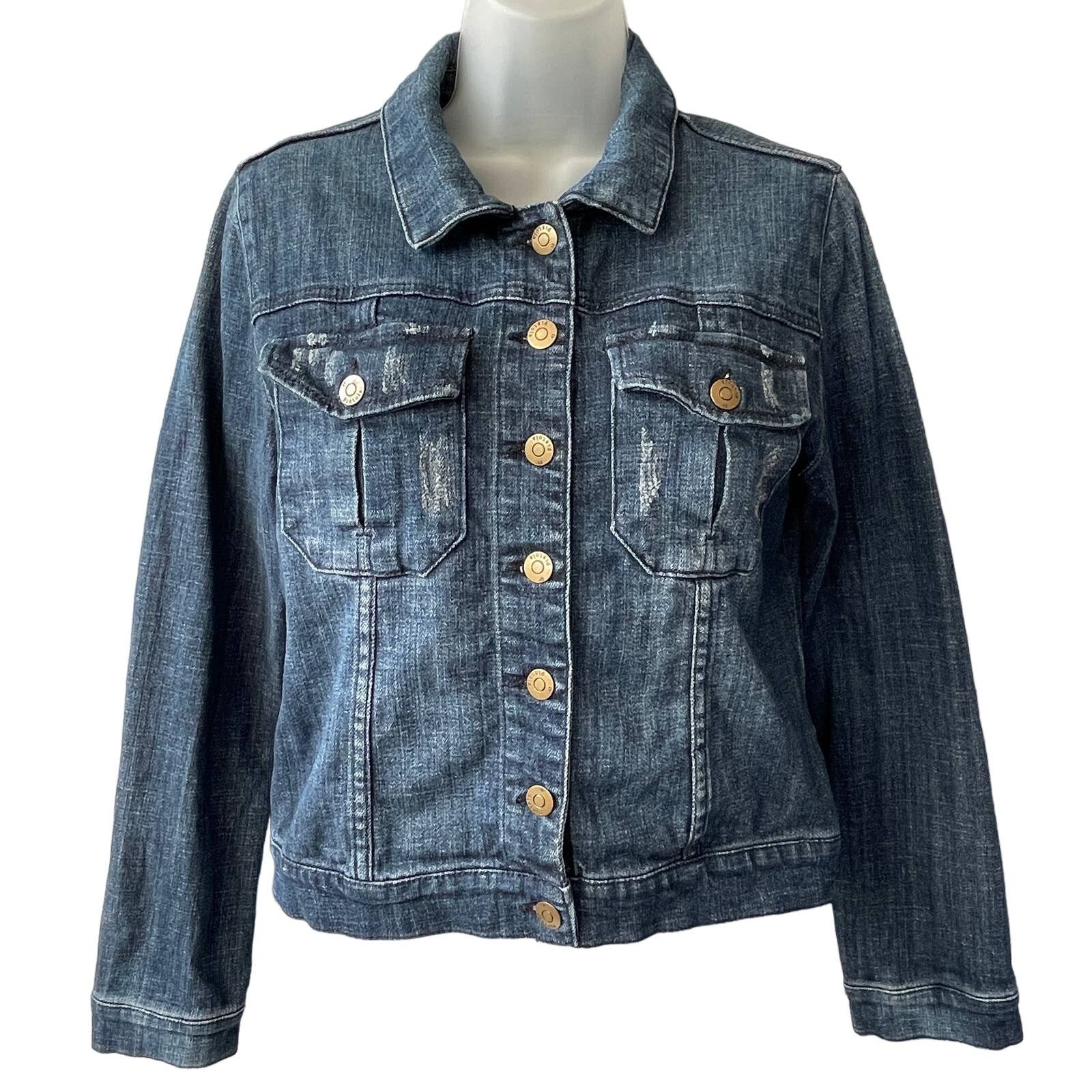 Pistola Pistola Emmen Cropped Dark Wash Denim Jacket Size Medium Size M / US 6-8 / IT 42-44 - 1 Thumbnail