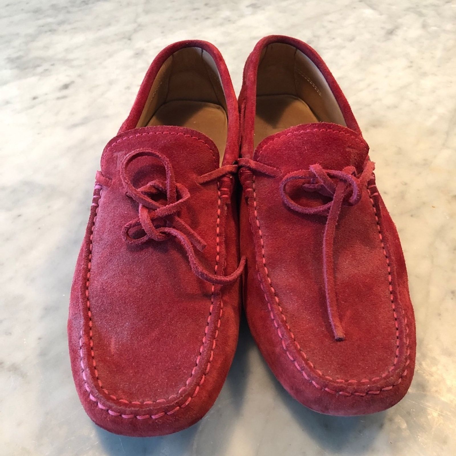 Tod's Tod’s Red Suede Loafers Driving Moc Size 7 Fits like 8.5 Size US 7 / EU 40 - 2 Thumbnail