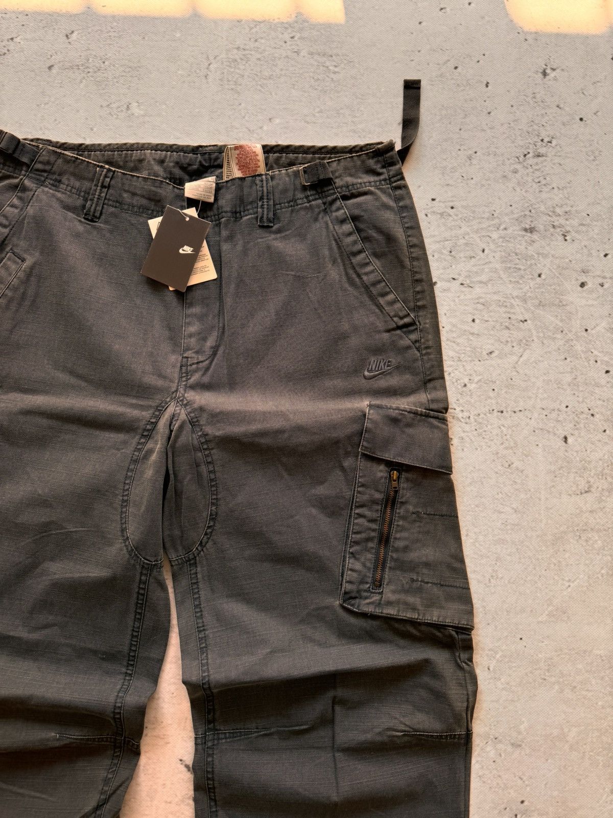 Nike × Vintage NIKE VINTAGE CARGO BASIC LOGO OVERSIZE BAGGY PANTS Size US 34 / EU 50 - 3 Thumbnail
