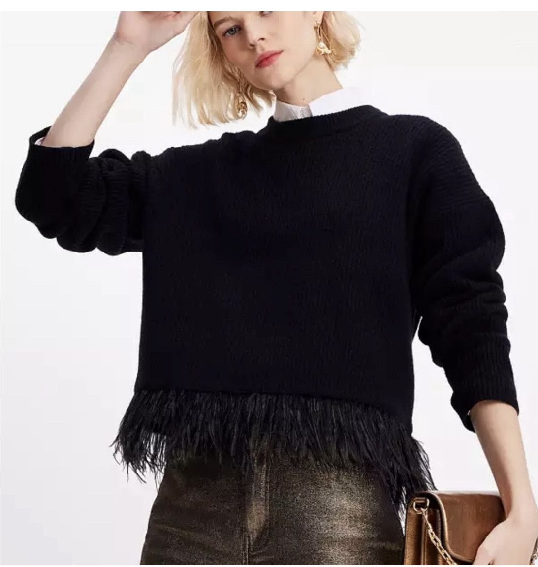 Kate Spade Kate Spade Feather Hem Sweater Size S / US 4 / IT 40 - 2 Thumbnail