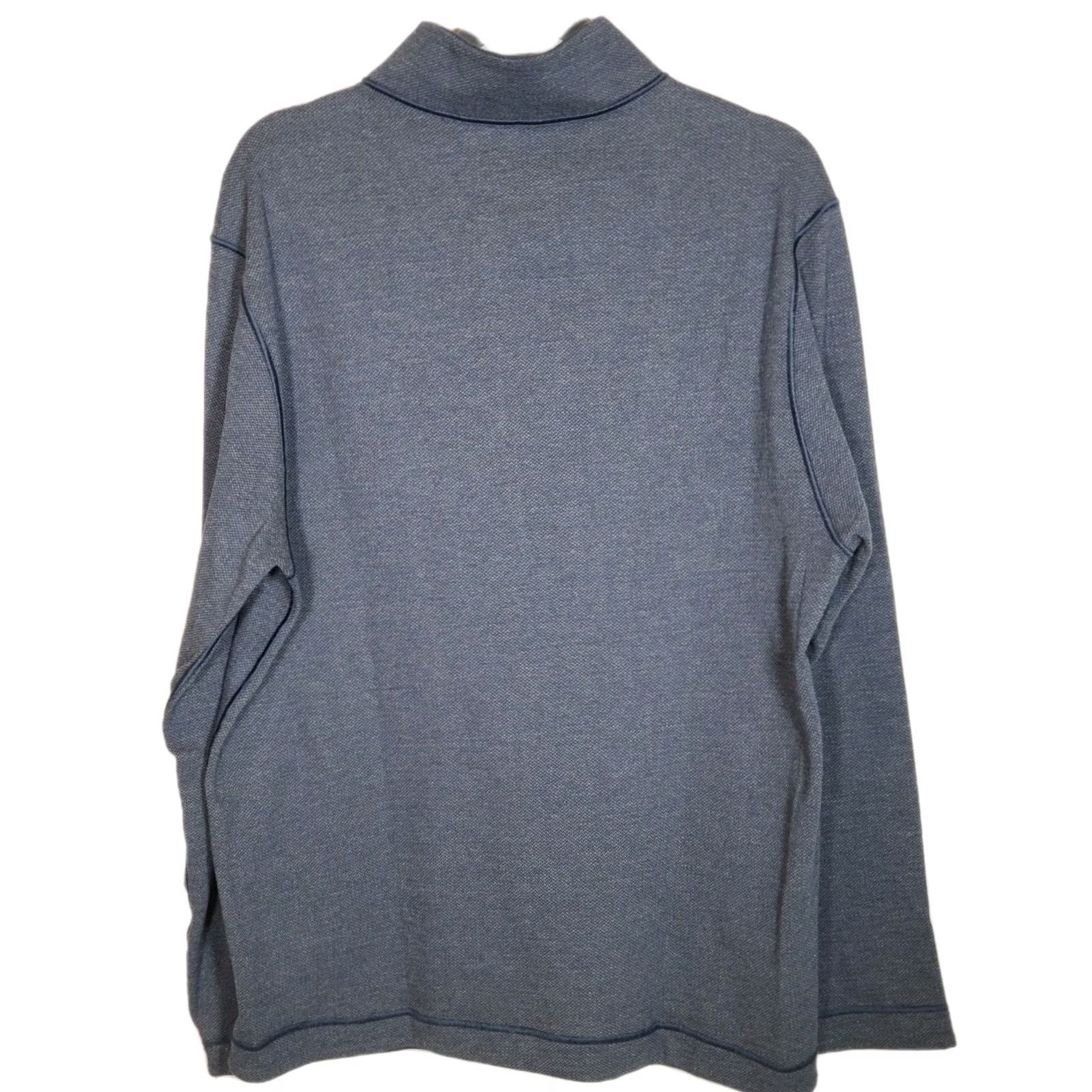 Vintage Nicoby Melange Textured Reversible 1/4 Zip Sweater Pullover Gray / Blue Men's L Shirt Size US L / EU 52-54 / 3 - 3 Thumbnail