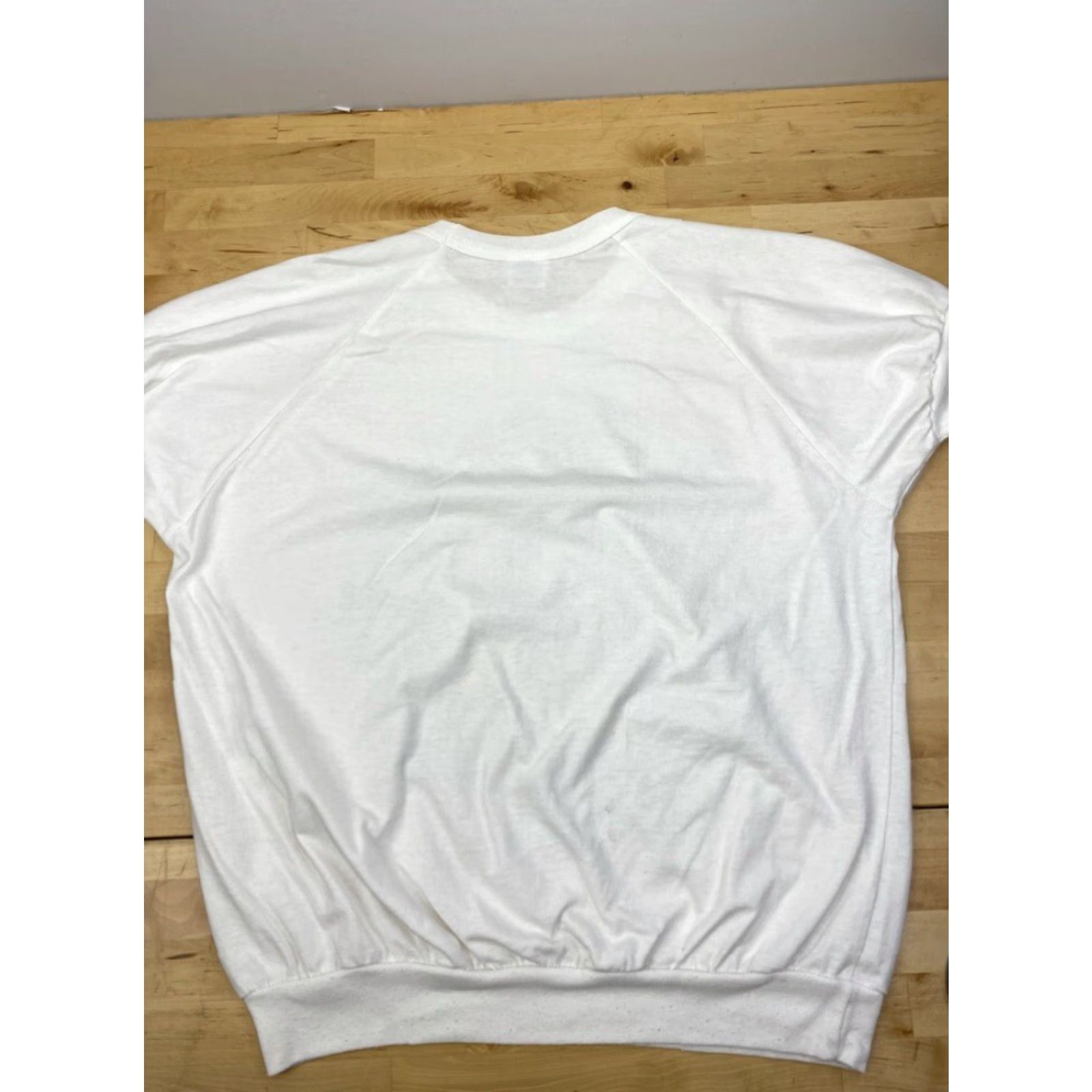 Basic Editions Basic Editions Oversized White Cotton Blend Floral Graphic Sweater L 1990s Casual Womens Men? Size L / US 10 / IT 46 - 3 Thumbnail