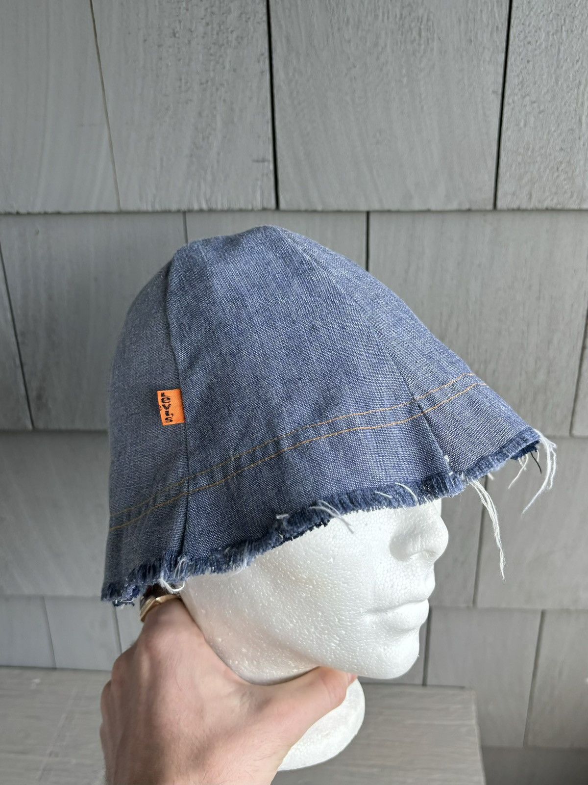 Levi's 1970s Levi's Crusher Hat Vintage Orange Tab Bucket Hat Size ONE SIZE - 16 Thumbnail
