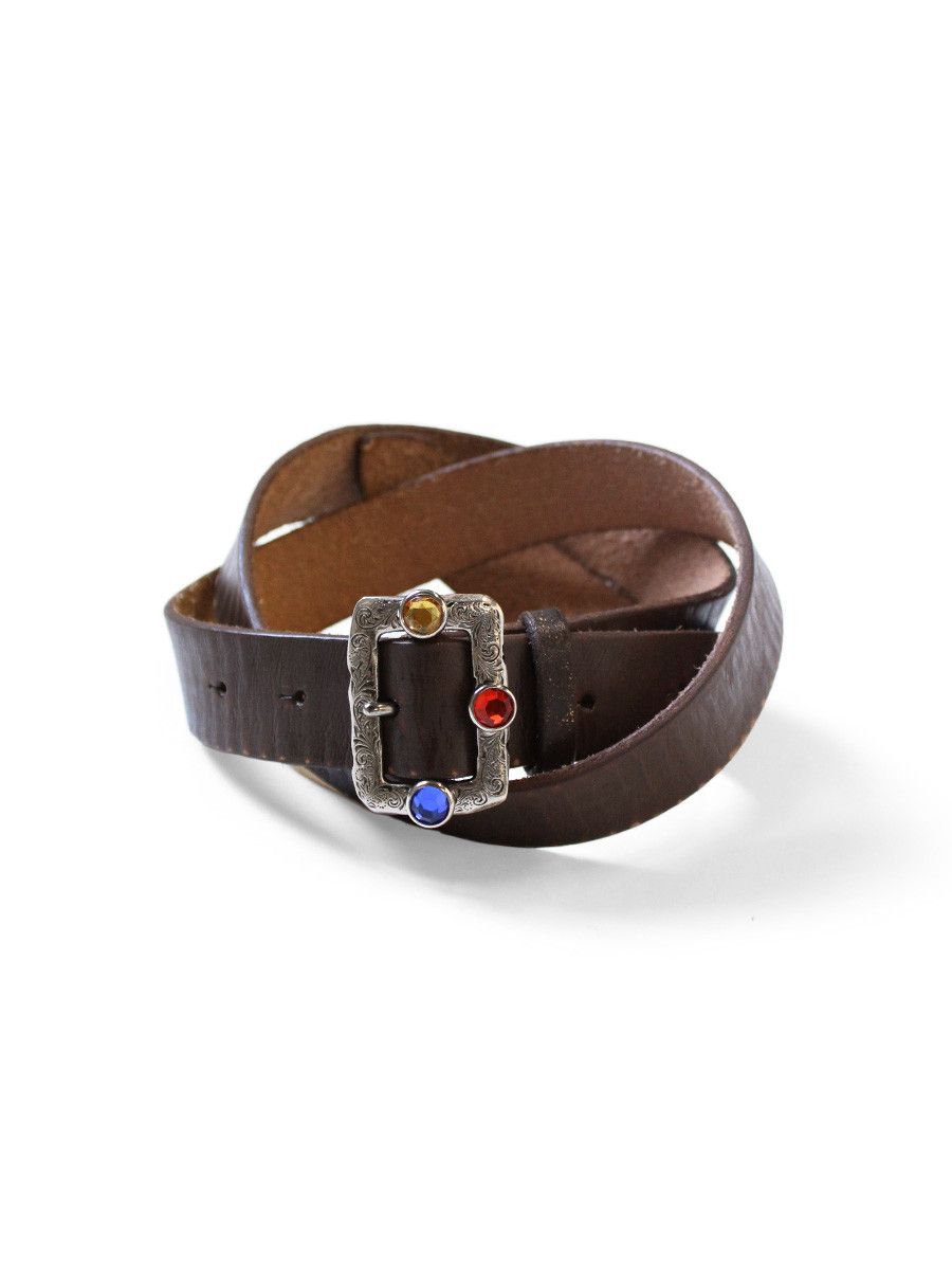 Kapital Kapital Oi Leather Stutted Buckle Belt Size ONE SIZE - 1 Preview
