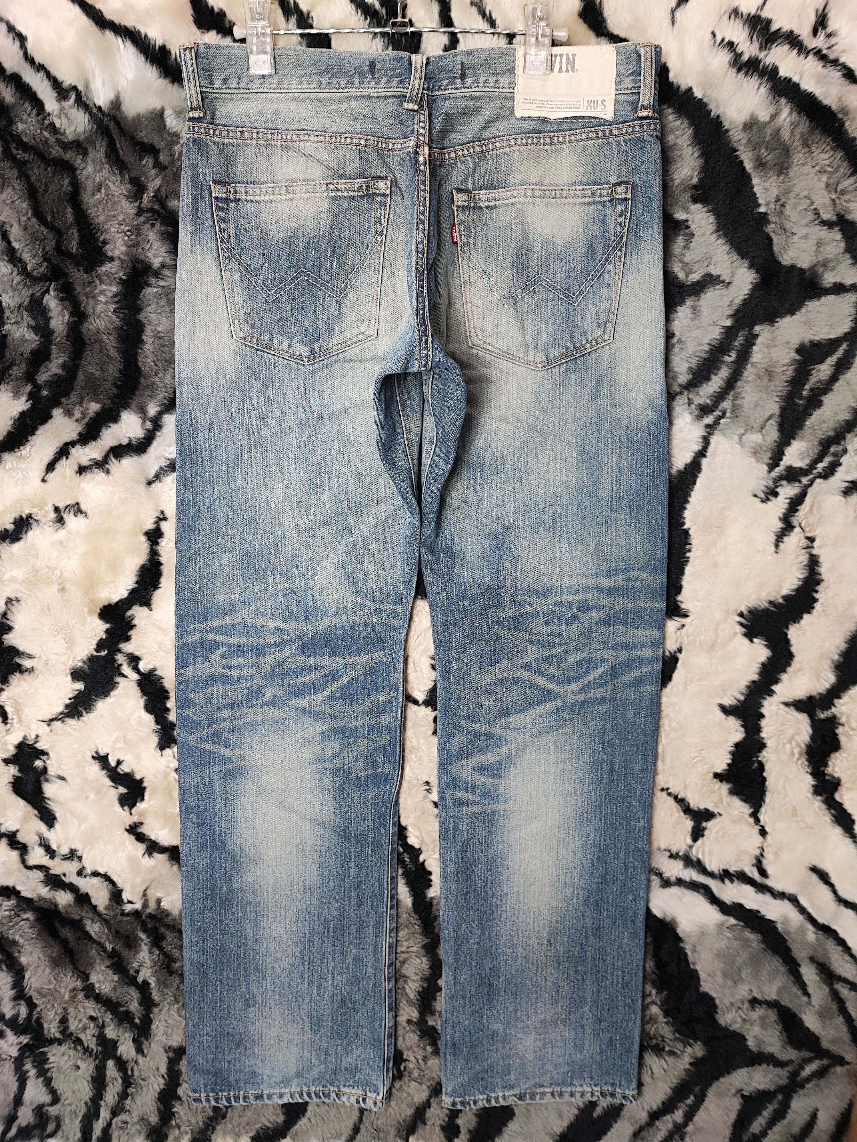 Edwin Vintage 90s Edwin Xv Faded Wash Whiskers Distressed Relaxed Size US 34 / EU 50 - 12 Thumbnail