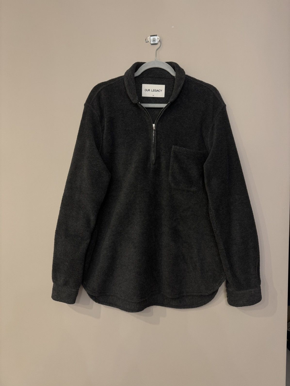 Our Legacy Our Legacy fleece Zip 1/4 gray vintage Lampo Size US M / EU 48-50 / 2 - 1 Thumbnail