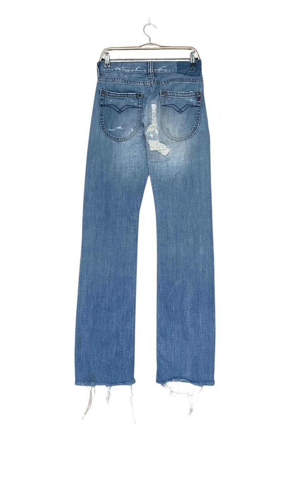 Replay Vintage Brand Replay Distressed Jeans 2000s Size US 29 - 2 Thumbnail