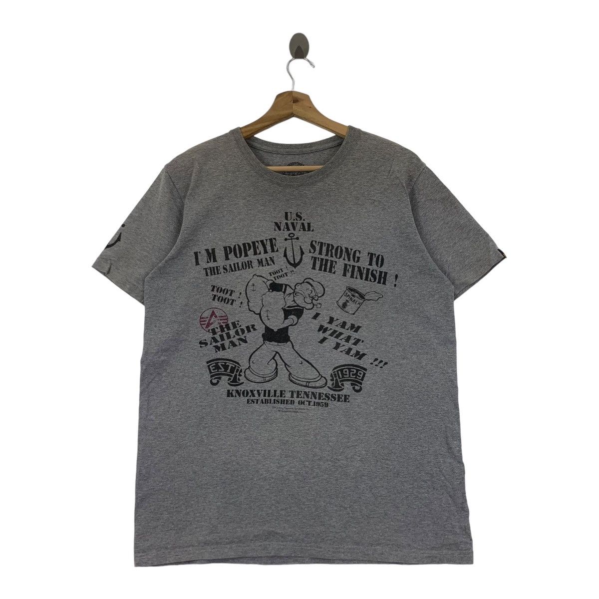 Alpha Industries ALPHA INDUSTRIES x POPEYE US Naval Army Tee Shirt Size US L / EU 52-54 / 3 - 1 Thumbnail