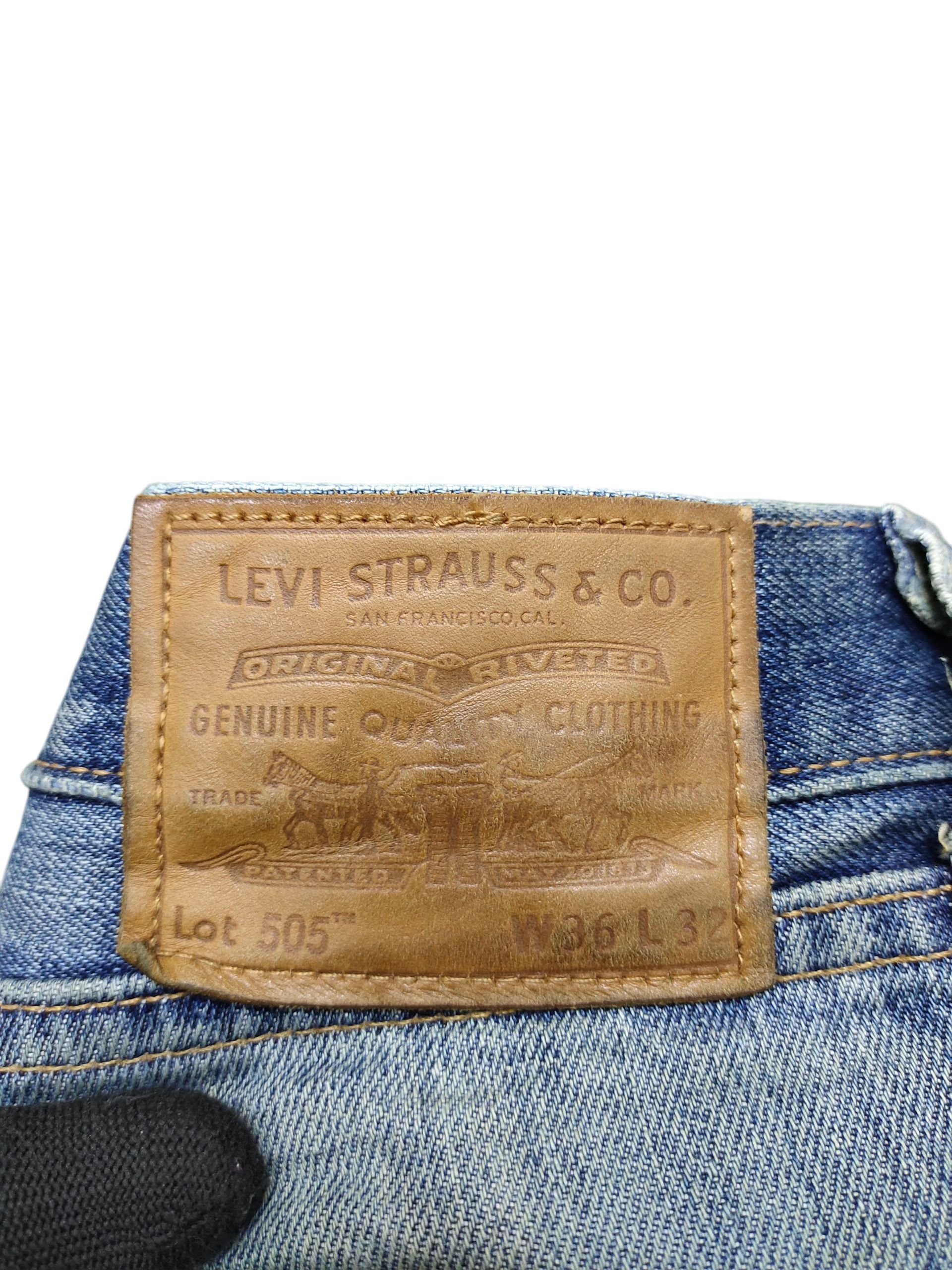 Levi's Levis 505 Clawmark Distress Faded Denim Jeans Grunge Size US 36 / EU 52 - 9 Thumbnail