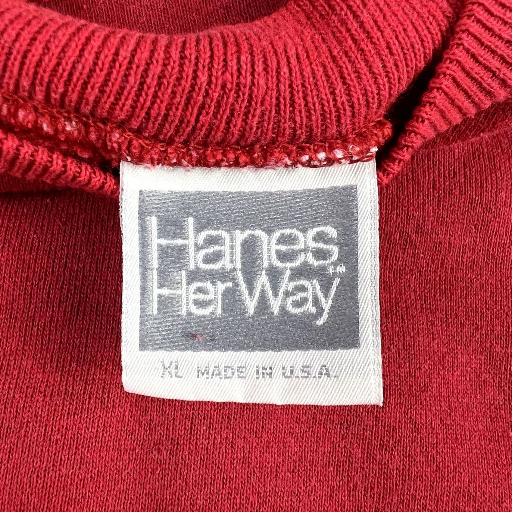 Hanes VINTAGE Hanes Her Way Red Raglan Crewneck Sweatshirt Women’s XL 90s Hanes Her Way Raglan Crewneck Sweatshirt Women’s XL Red Size XL / US 12-14 / IT 48-50 - 2 Thumbnail