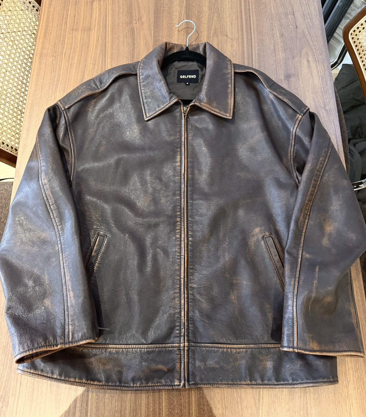 Other Aged Leather Jacket (GRLFRND) Size US M / EU 48-50 / 2 - 1 Thumbnail