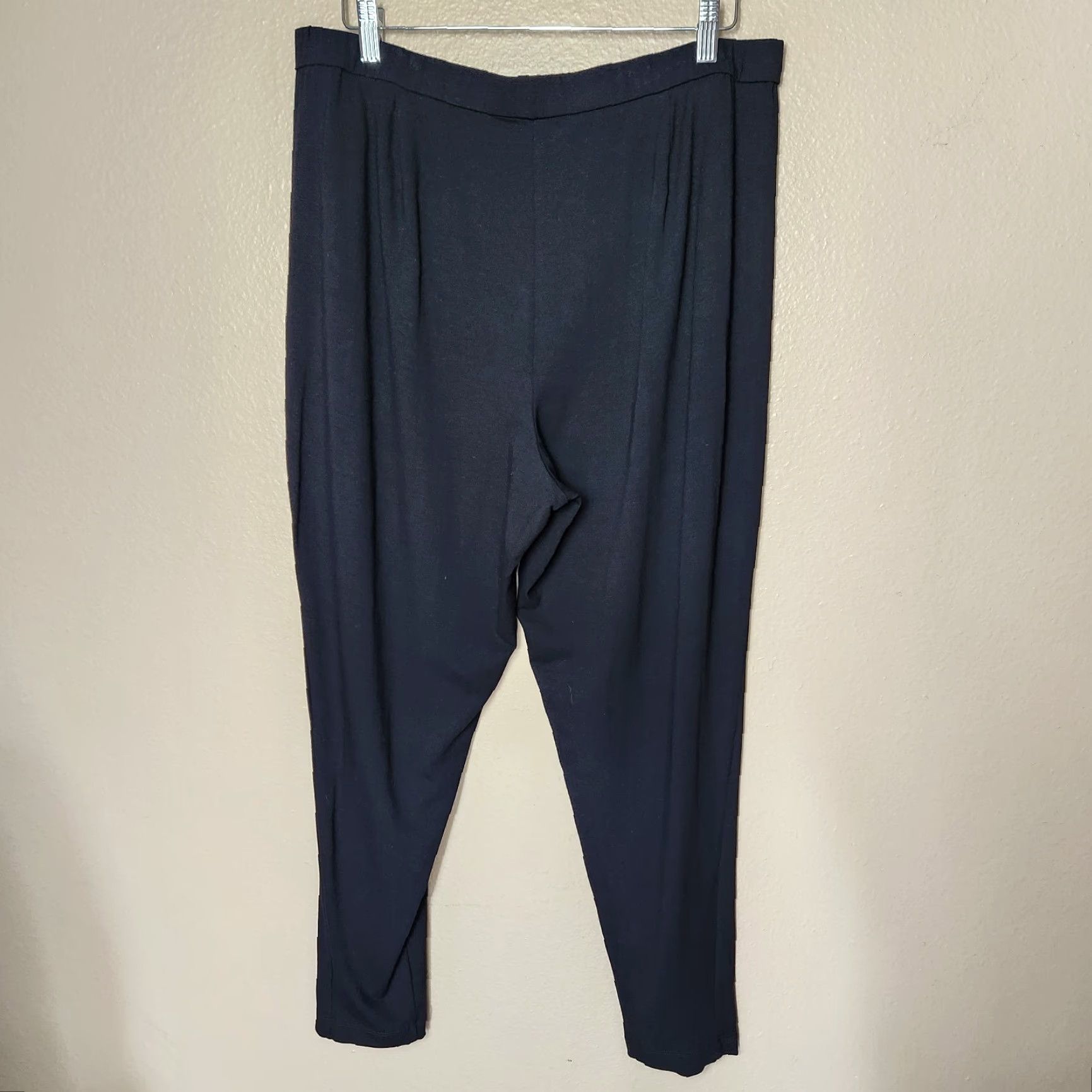 Eileen Fisher Eileen Fisher Pants Women Viscose Knit Ankle Tapered Leg Black Size L Relaxed Size 36" / US 14 / IT 50 - 5 Thumbnail