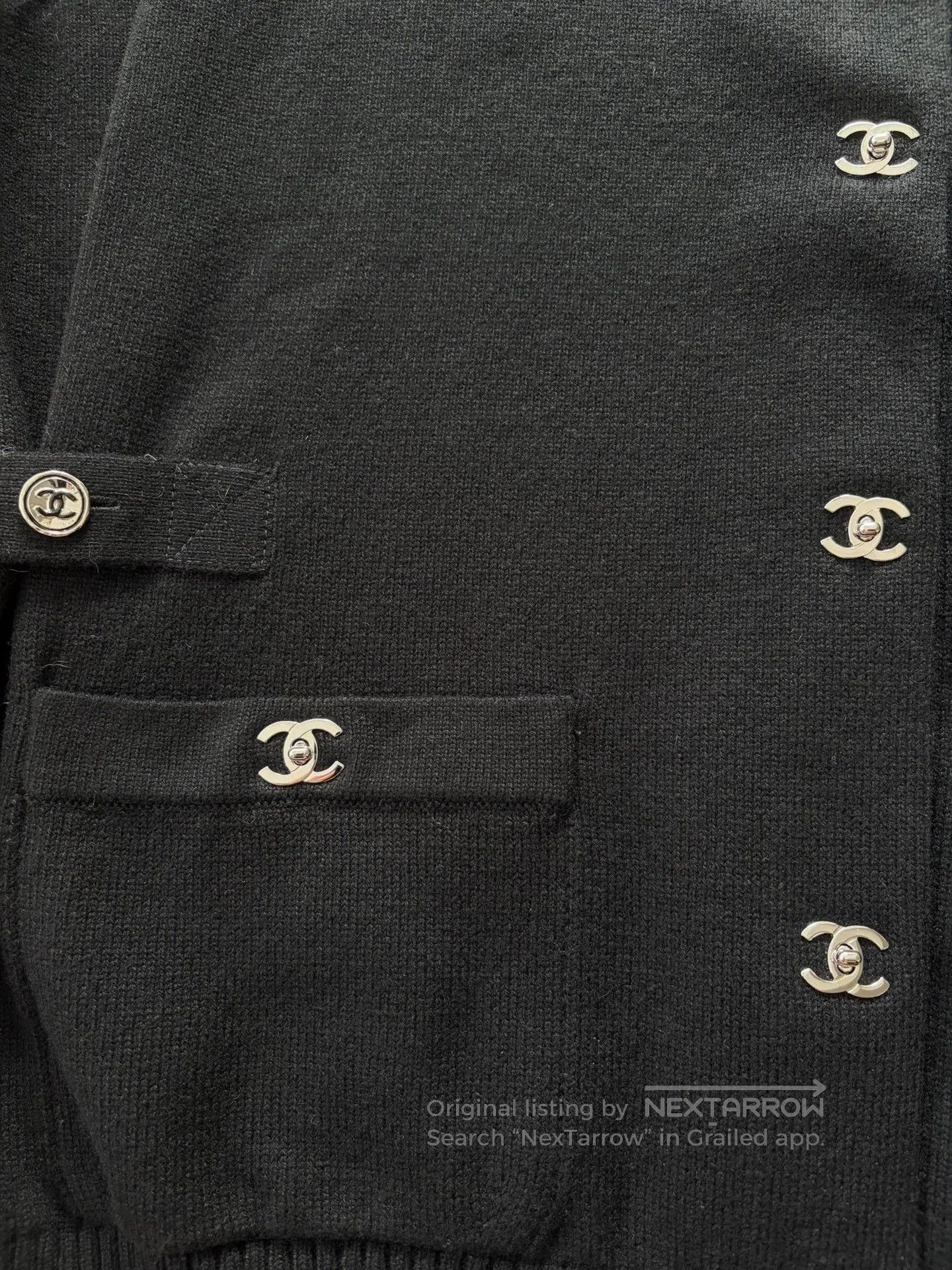Chanel Chanel Black Knit Backpack Buckle Cardigan. Size US XL / EU 56 / 4 - 3 Thumbnail