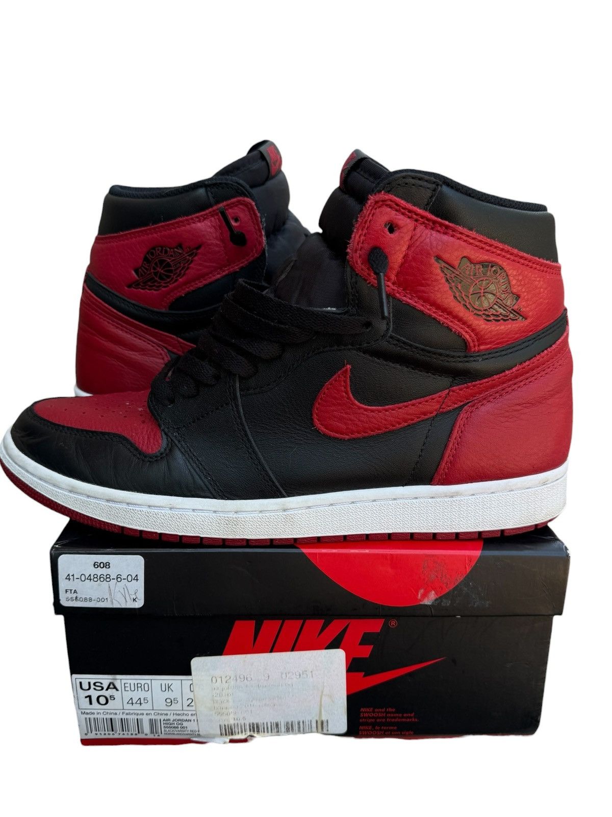 Jordan Brand Nike jordan 1 bred 2016 Size US 10.5 / EU 43-44 - 2 Thumbnail