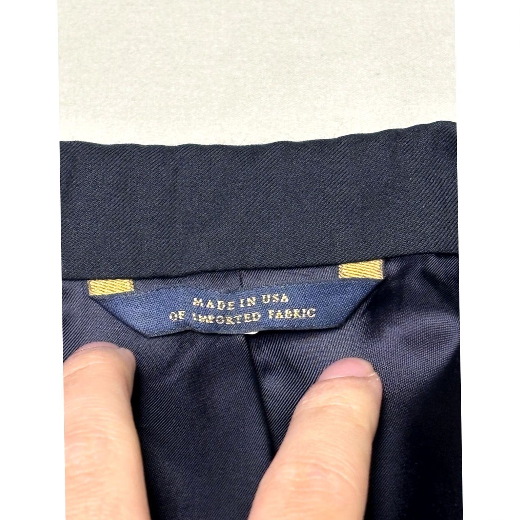 Brooks Brothers Brooks Brothers 1818 Fitzgerald x Estrato Navy Blue Wool Blazer Mens 42R USA Size 54R - 4 Thumbnail