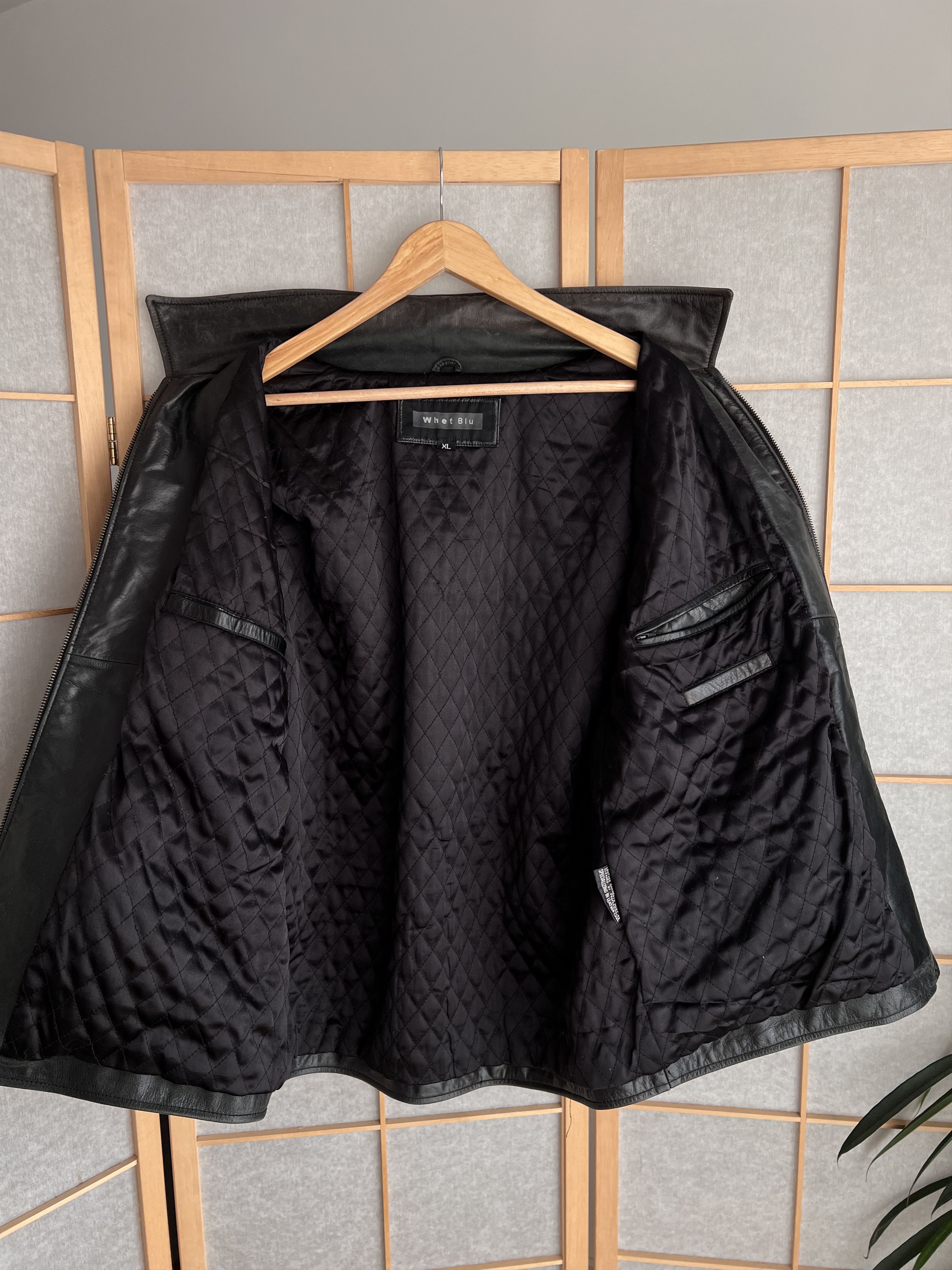 If Six Was Nine Vintage 90s Faded Leather coat hard jacket baggy y2k opium Size US L / EU 52-54 / 3 - 23 Thumbnail