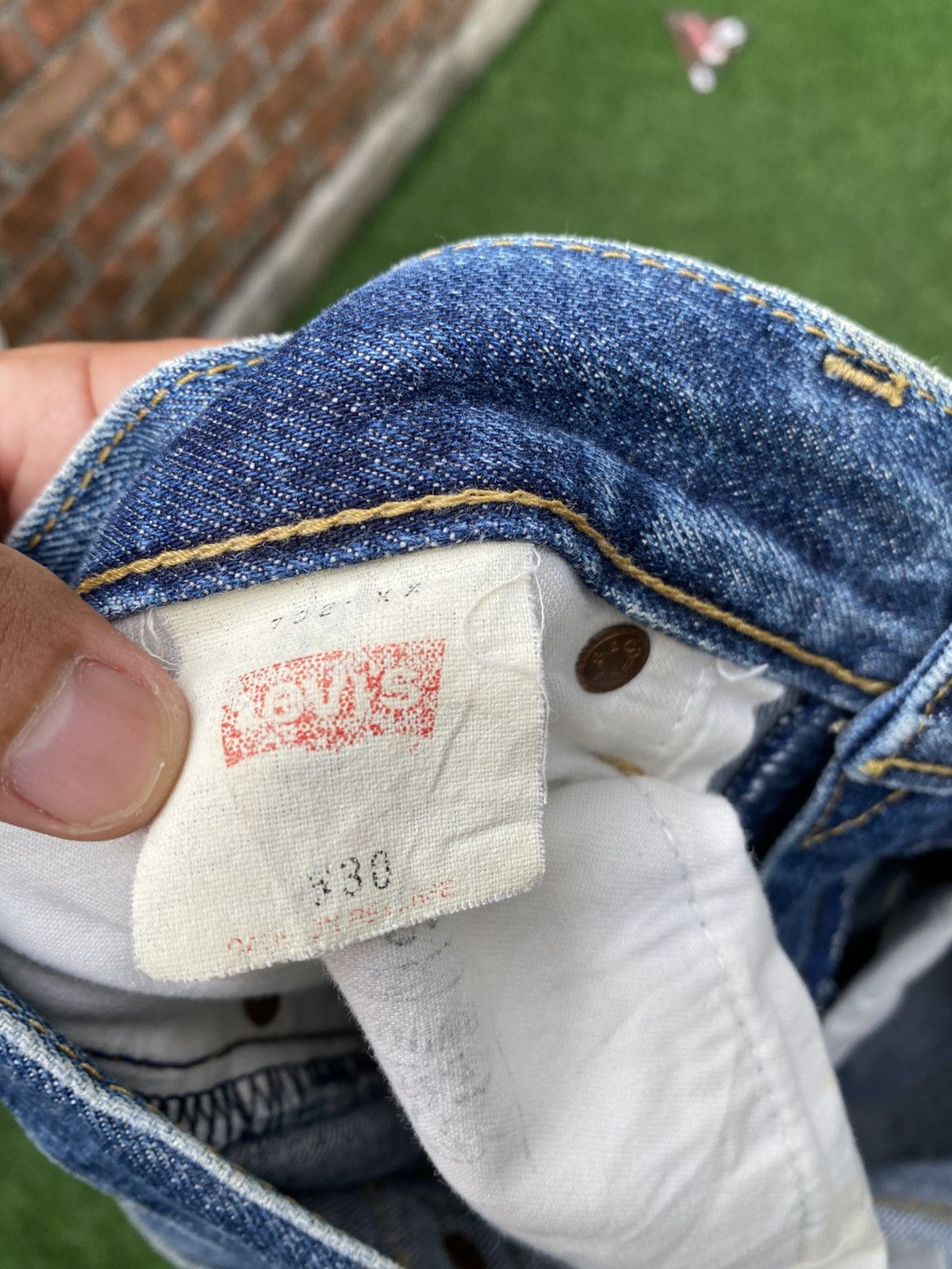 Levi's Vintage Clothing W30x31 vintage levi's 702 redline big E buckle back JAPAN Size US 30 / EU 46 - 8 Thumbnail